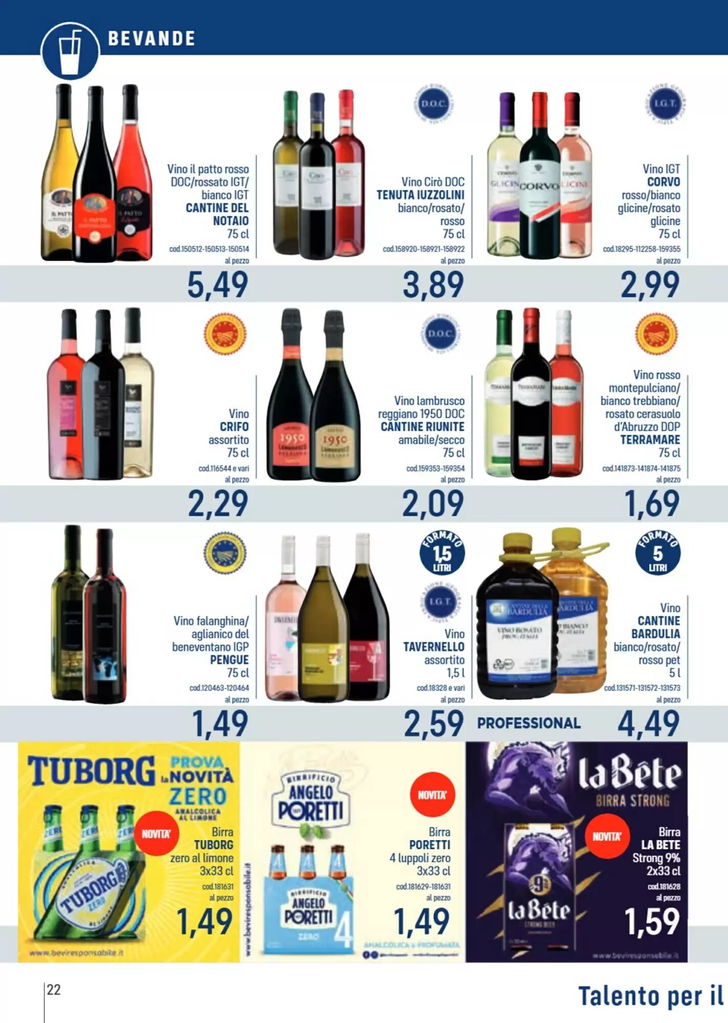 Volantino promozionale Talento Professional Store  valide dal 25/05/2026 - Pagina 22.