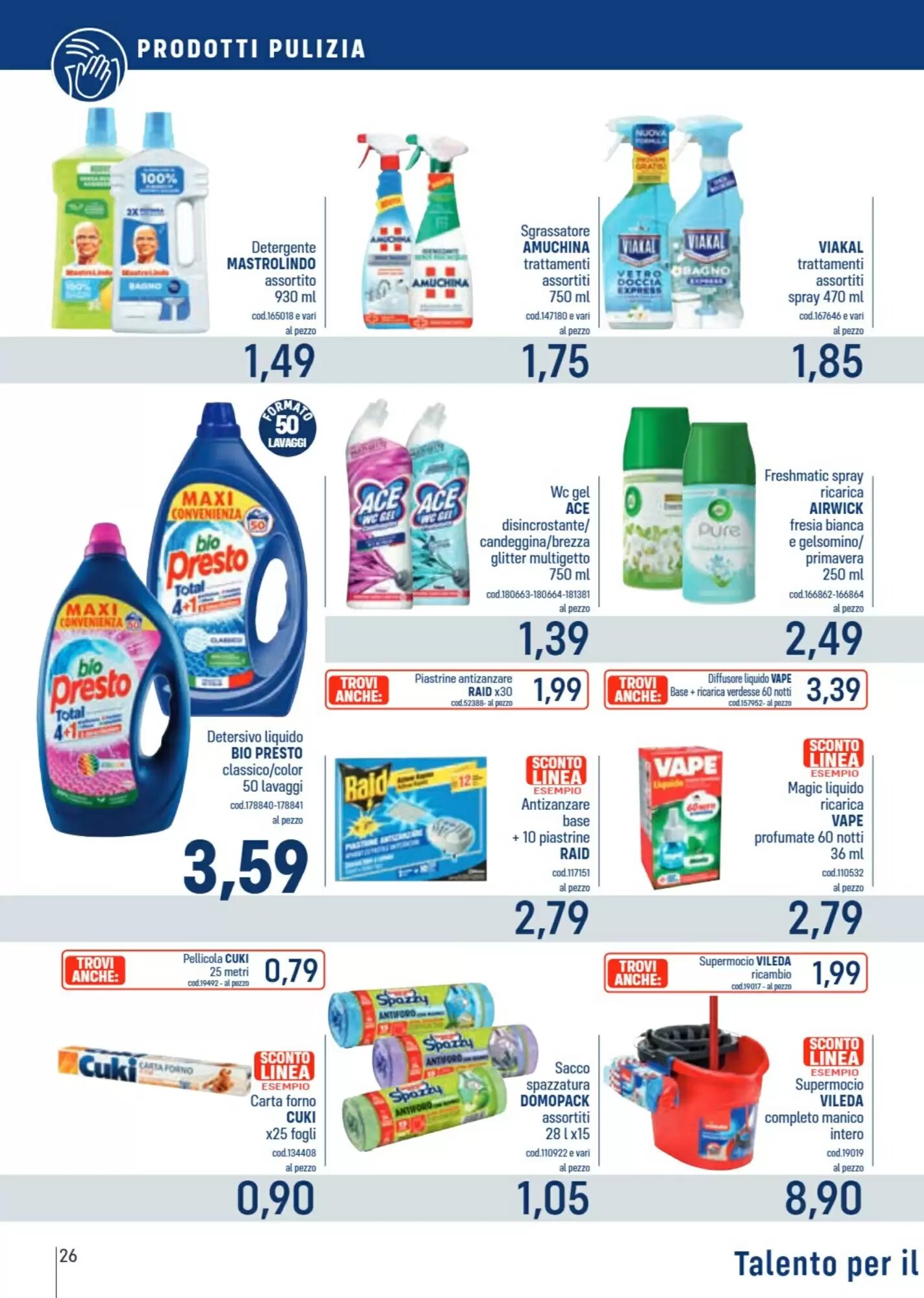 Volantino promozionale Talento Professional Store  valide dal 25/05/2026 - Pagina 26.