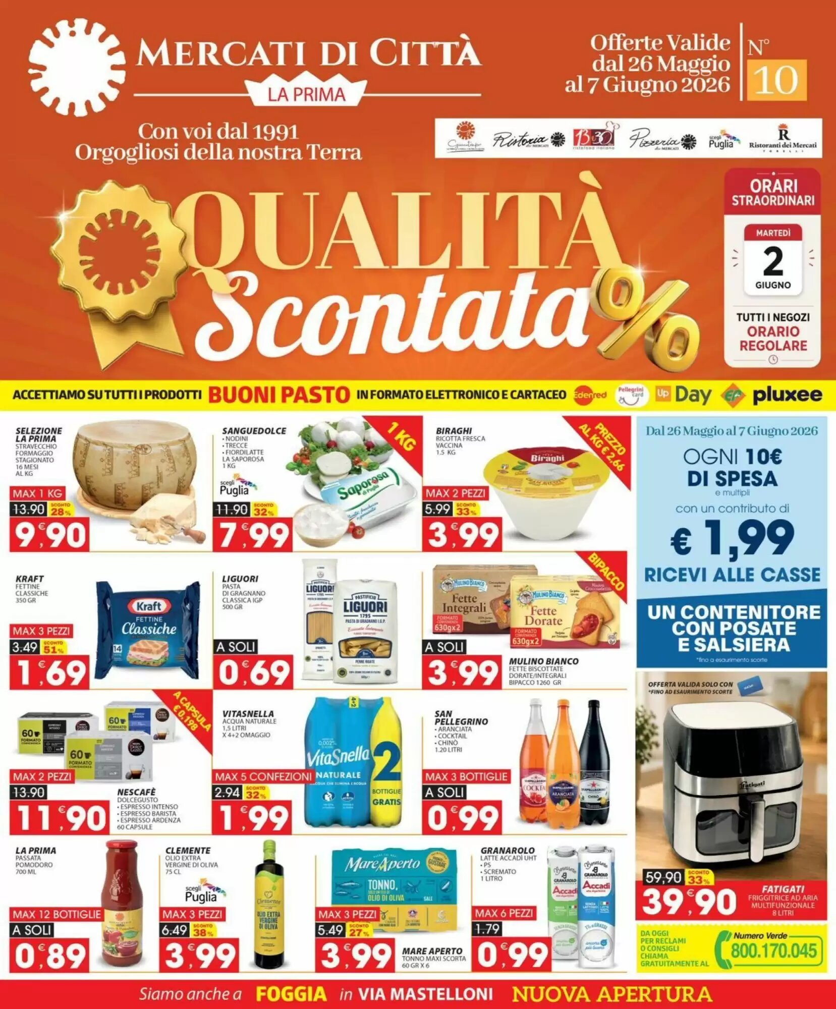 Volantino promozionale Mercati di Città La Prima  valide dal 26/05/2026 - Pagina 1.
