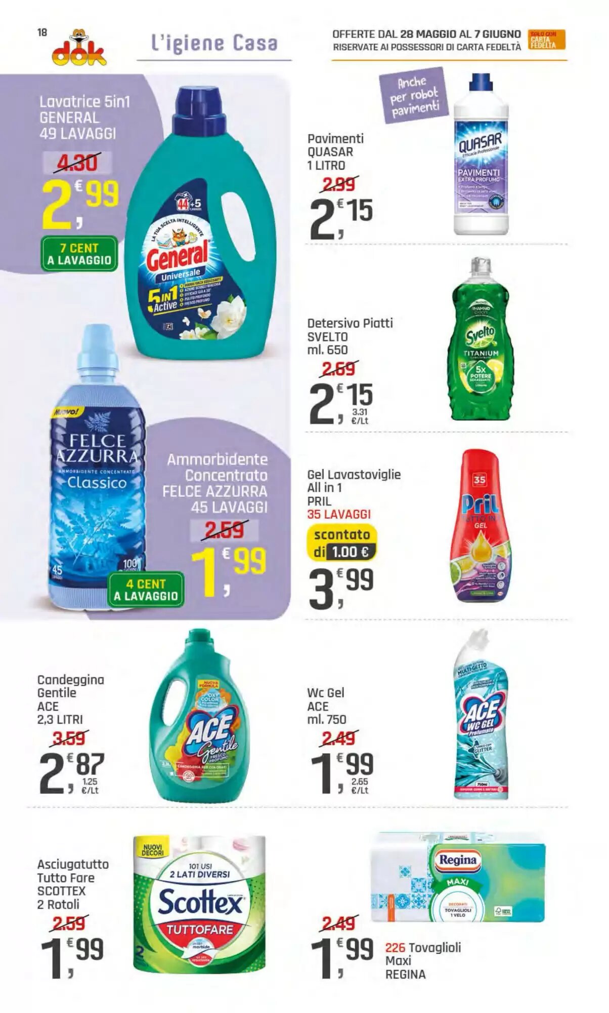Volantino promozionale Supermercati Dok  valide dal 28/05/2026 - Pagina 18.