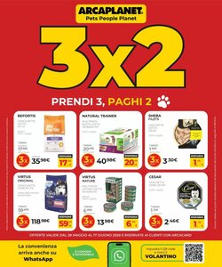 Volantino promozionale Arcaplanet  valide dal 28/05/2026