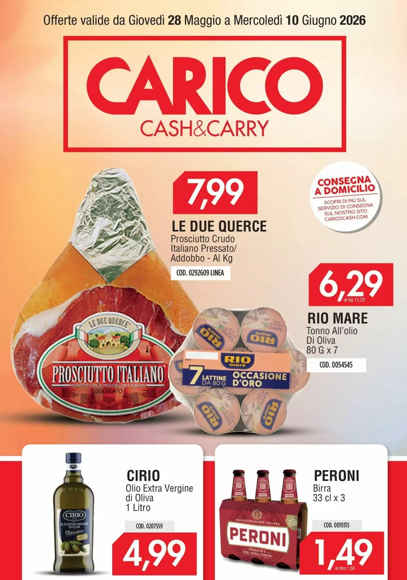 Volantino promozionale Carico Cash & Carry  valide dal 28/05/2026 - Pagina 1.