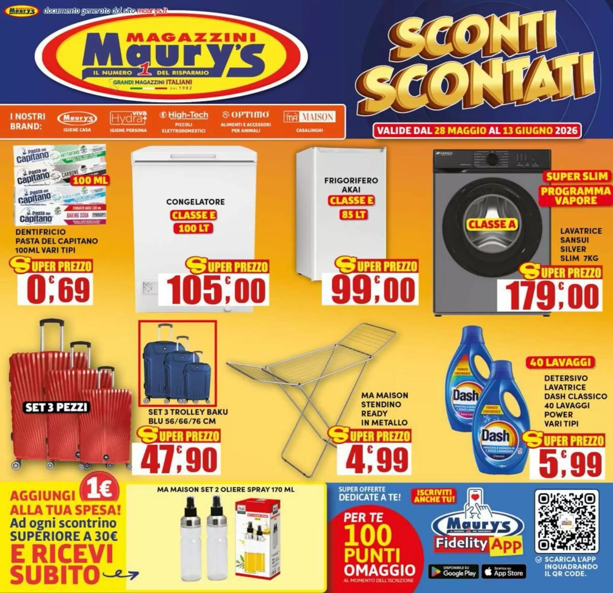 Volantino promozionale Maury's  valide dal 28/05/2026 - Pagina 1.