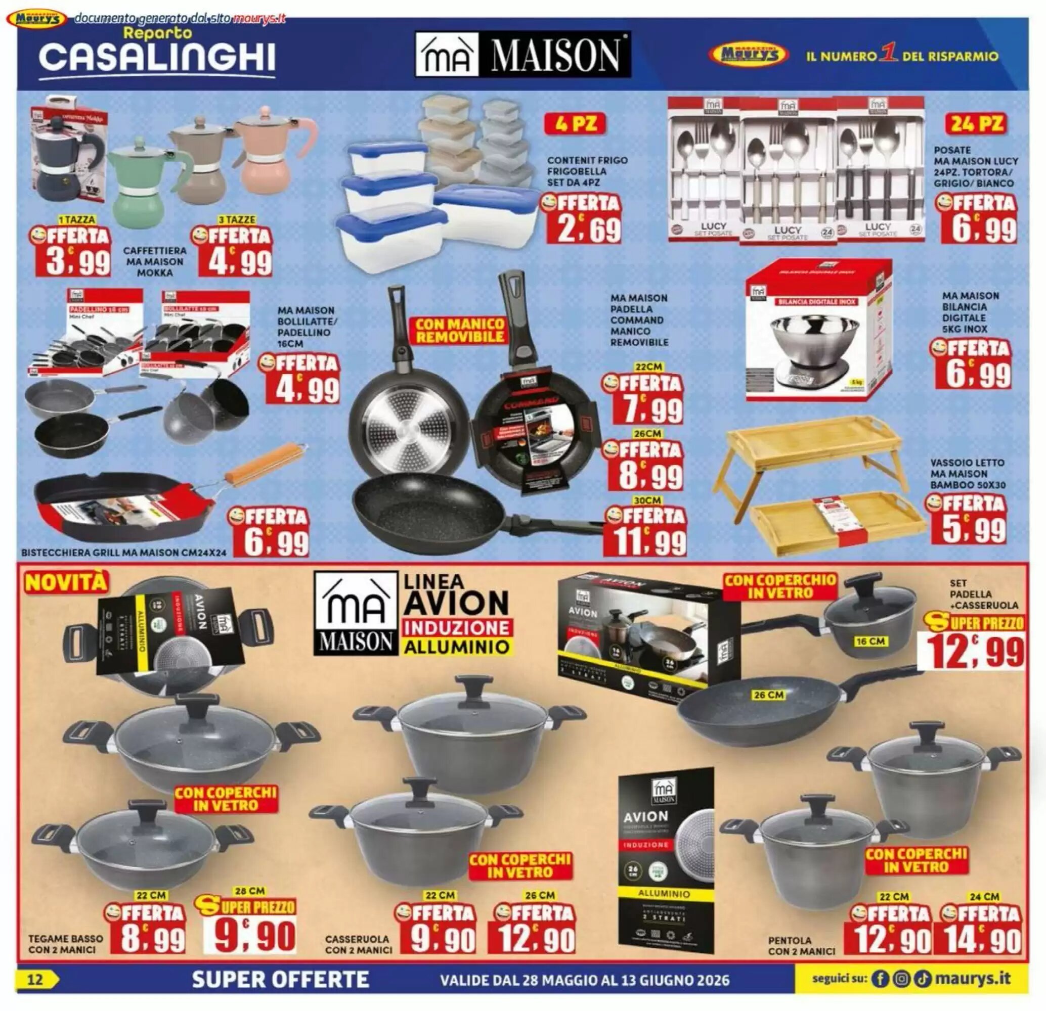 Volantino promozionale Maury's  valide dal 28/05/2026 - Pagina 12.