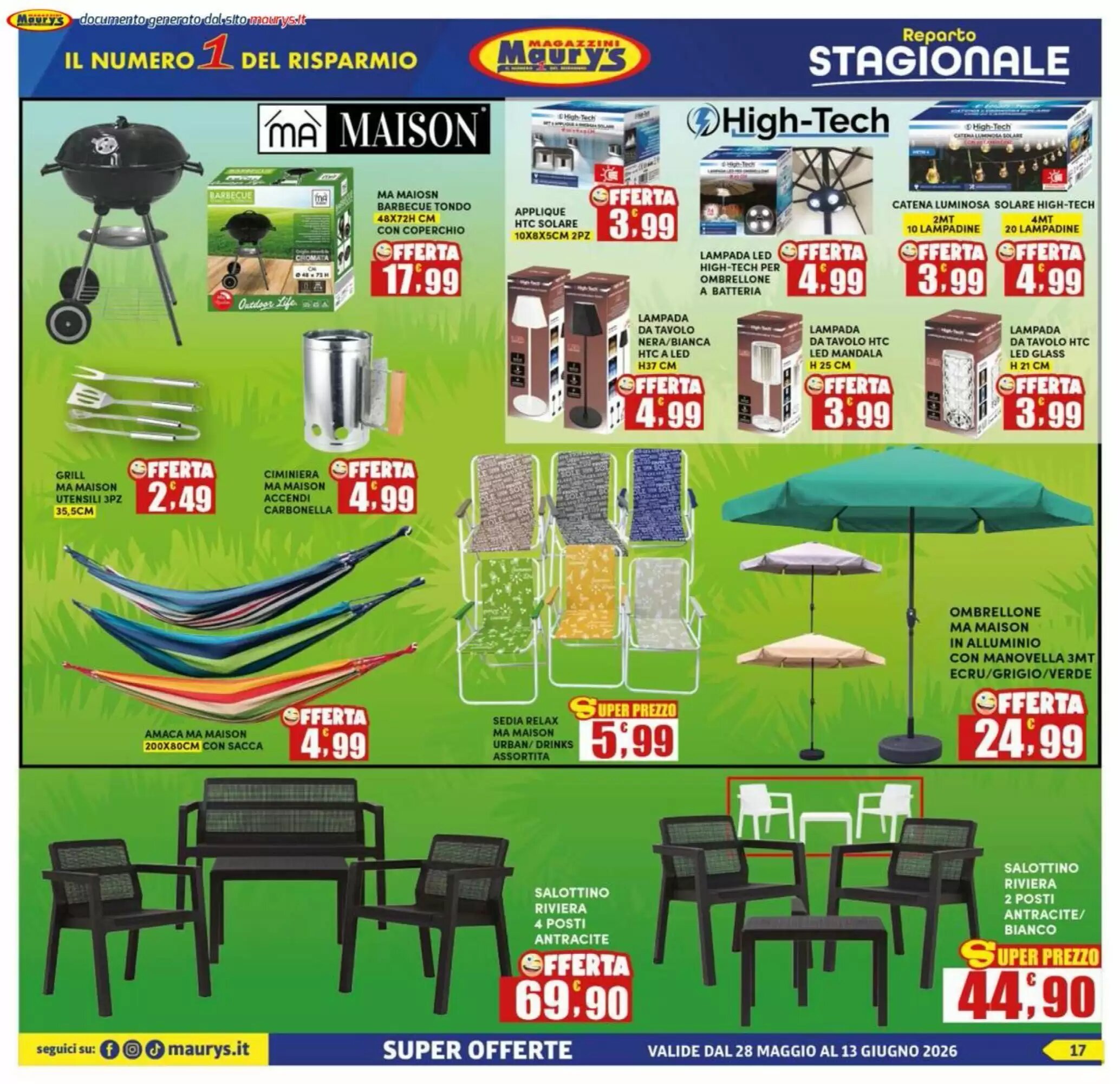 Volantino promozionale Maury's  valide dal 28/05/2026 - Pagina 17.