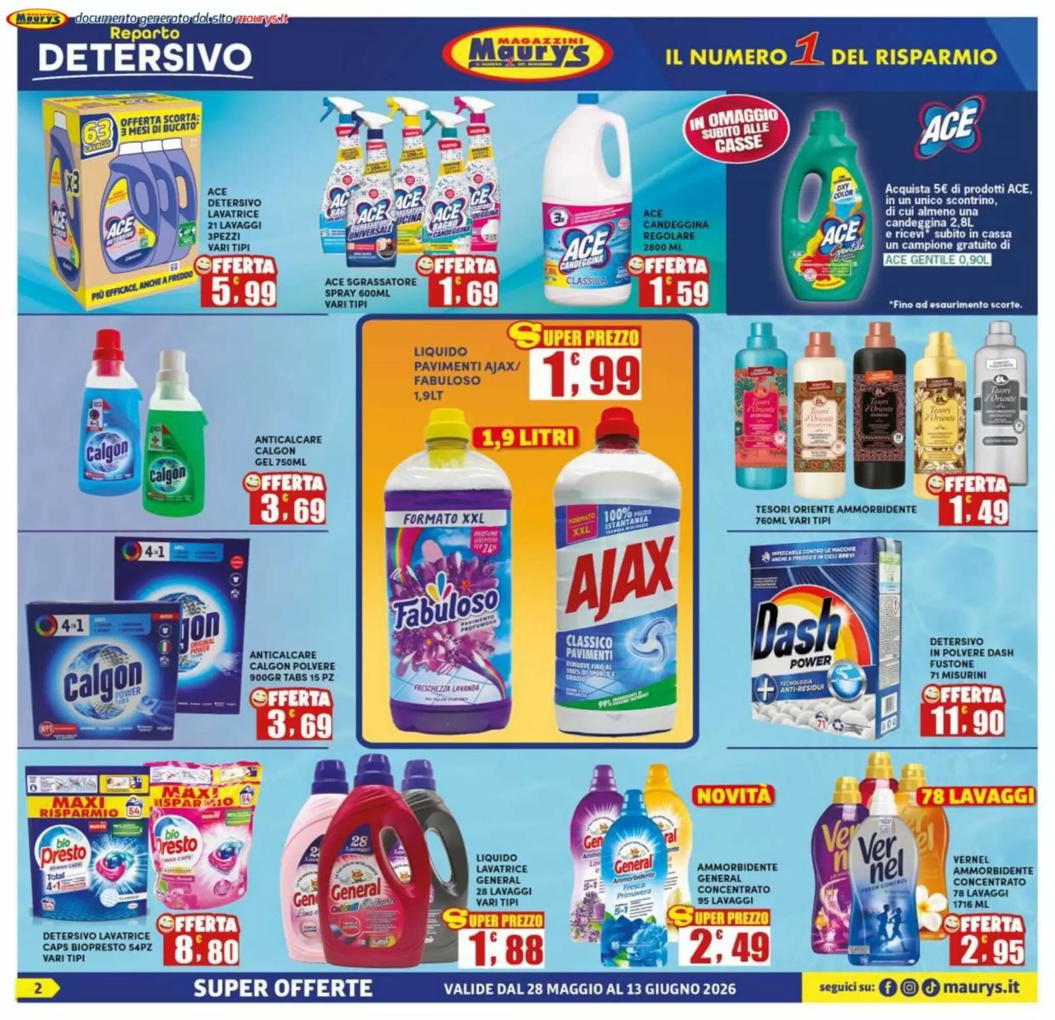 Volantino promozionale Maury's  valide dal 28/05/2026 - Pagina 2.