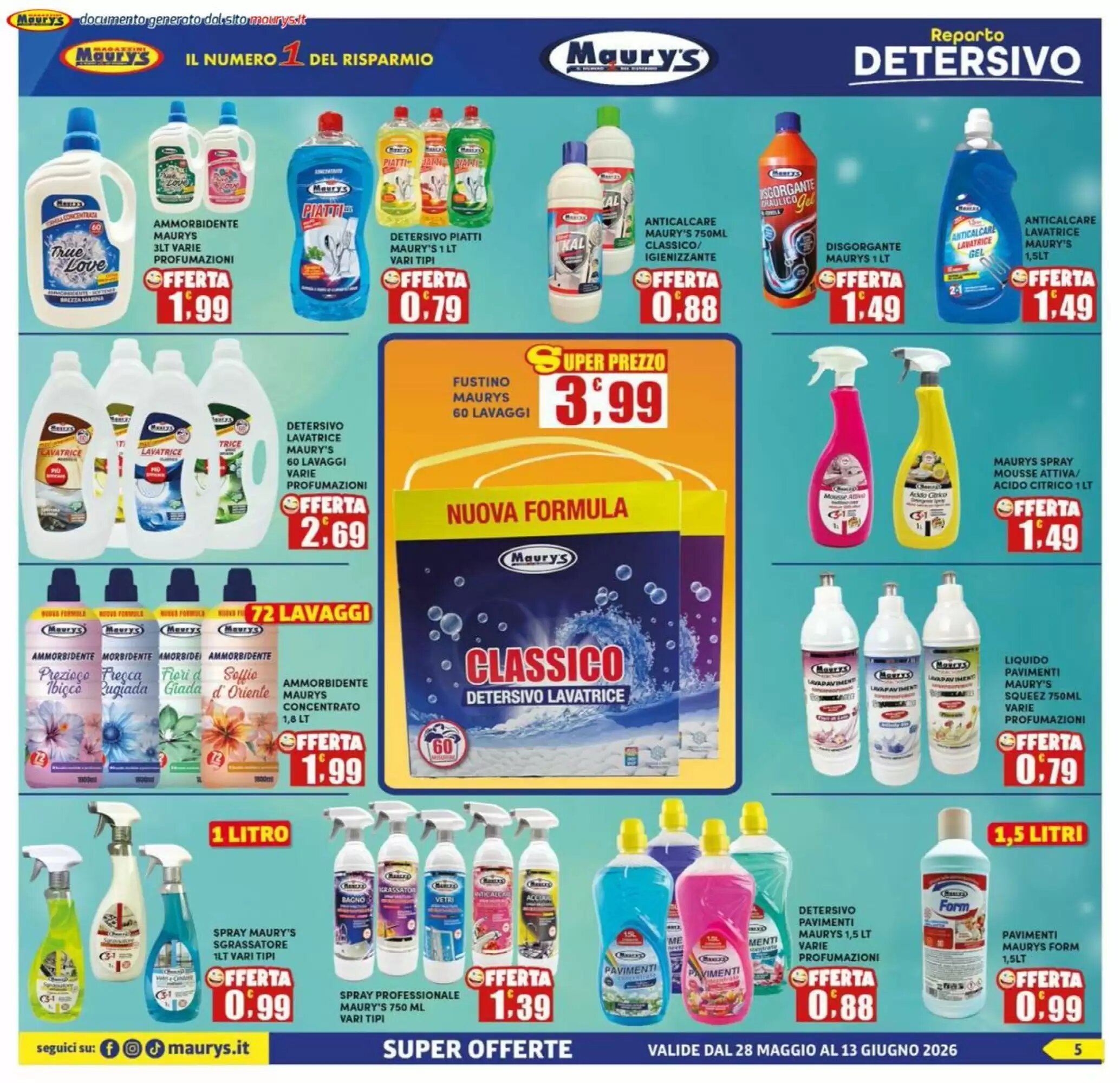 Volantino promozionale Maury's  valide dal 28/05/2026 - Pagina 5.