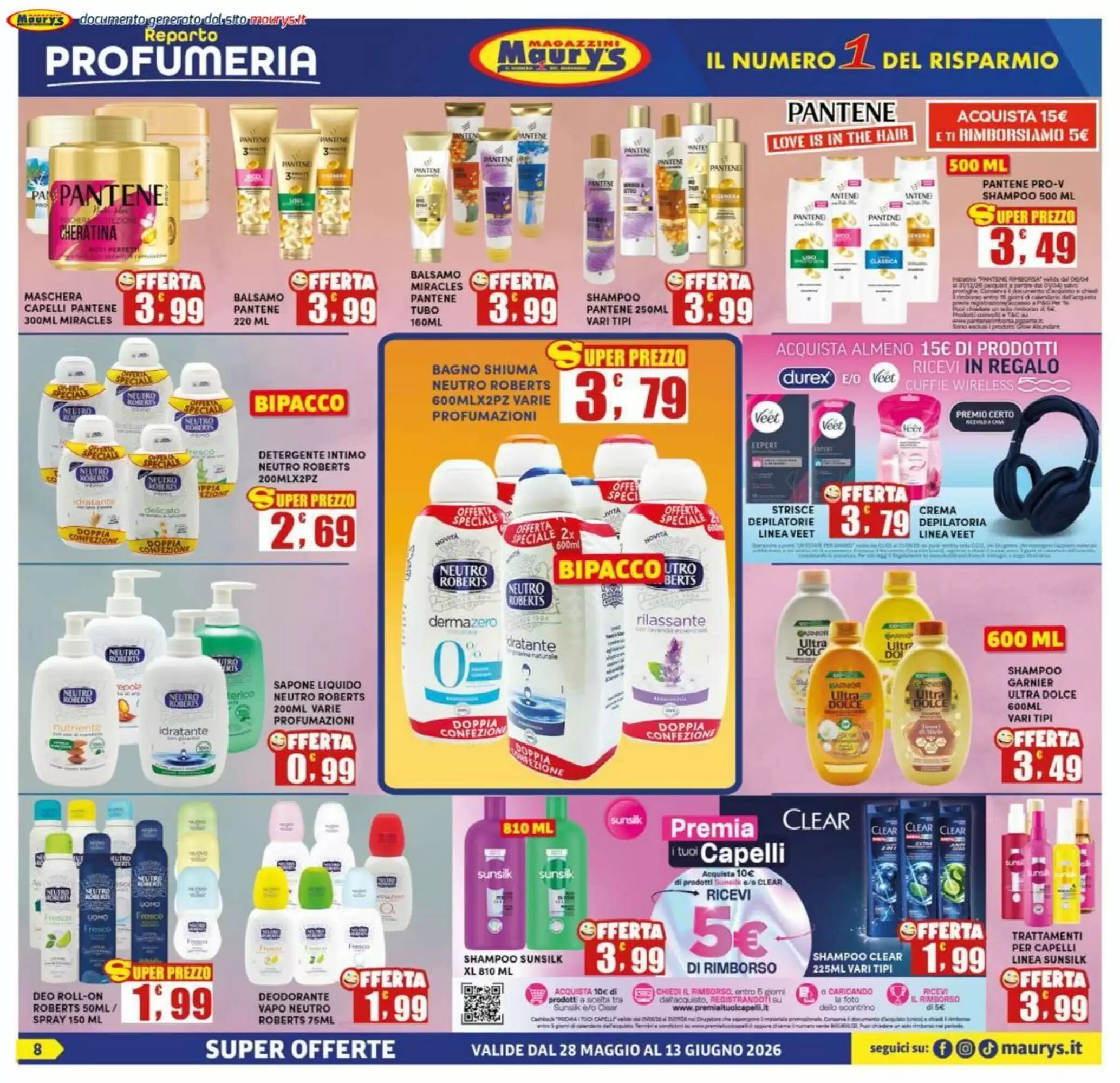 Volantino promozionale Maury's  valide dal 28/05/2026 - Pagina 8.