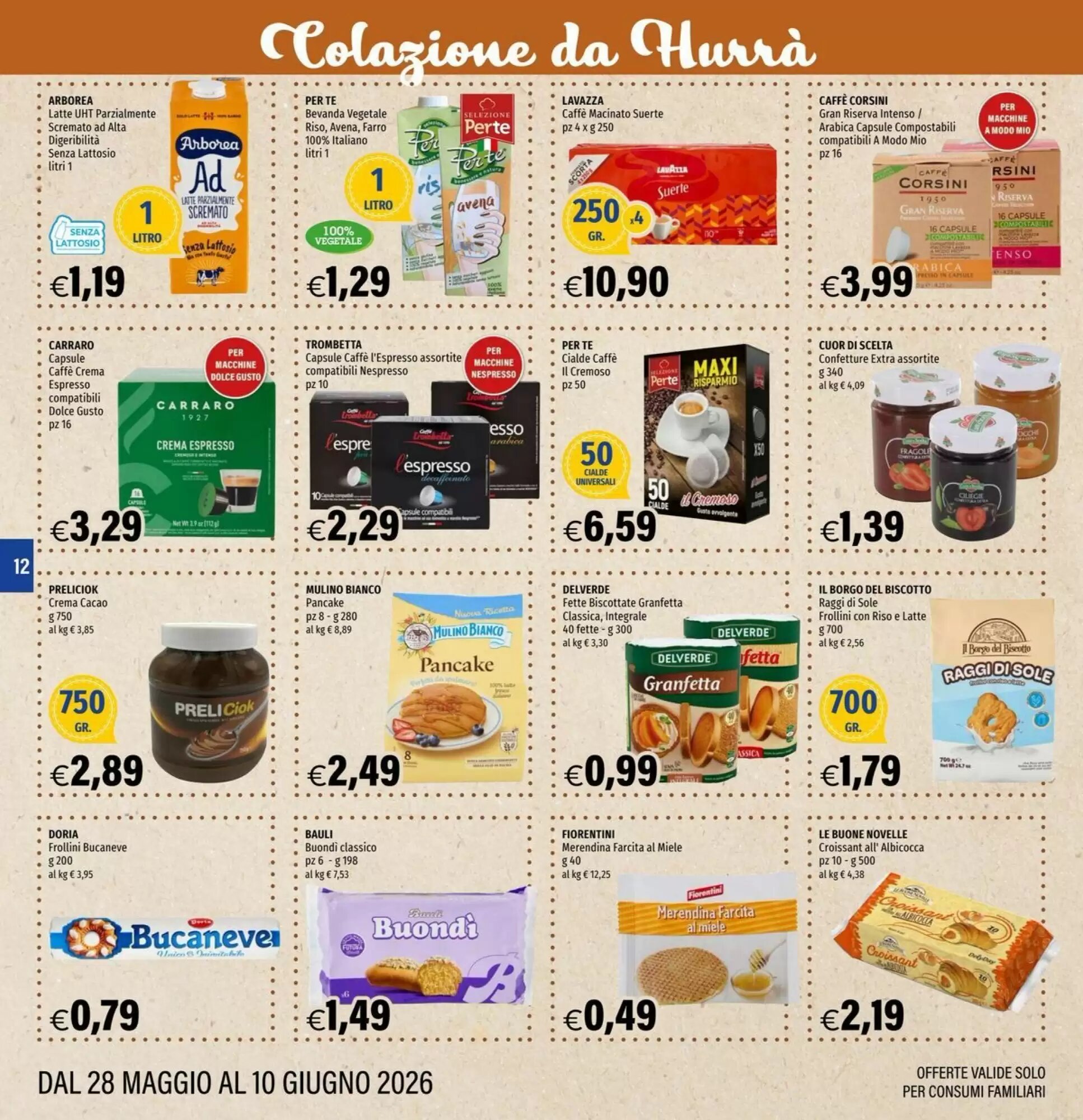 Volantino promozionale Hurrà  valide dal 28/05/2026 - Pagina 12.
