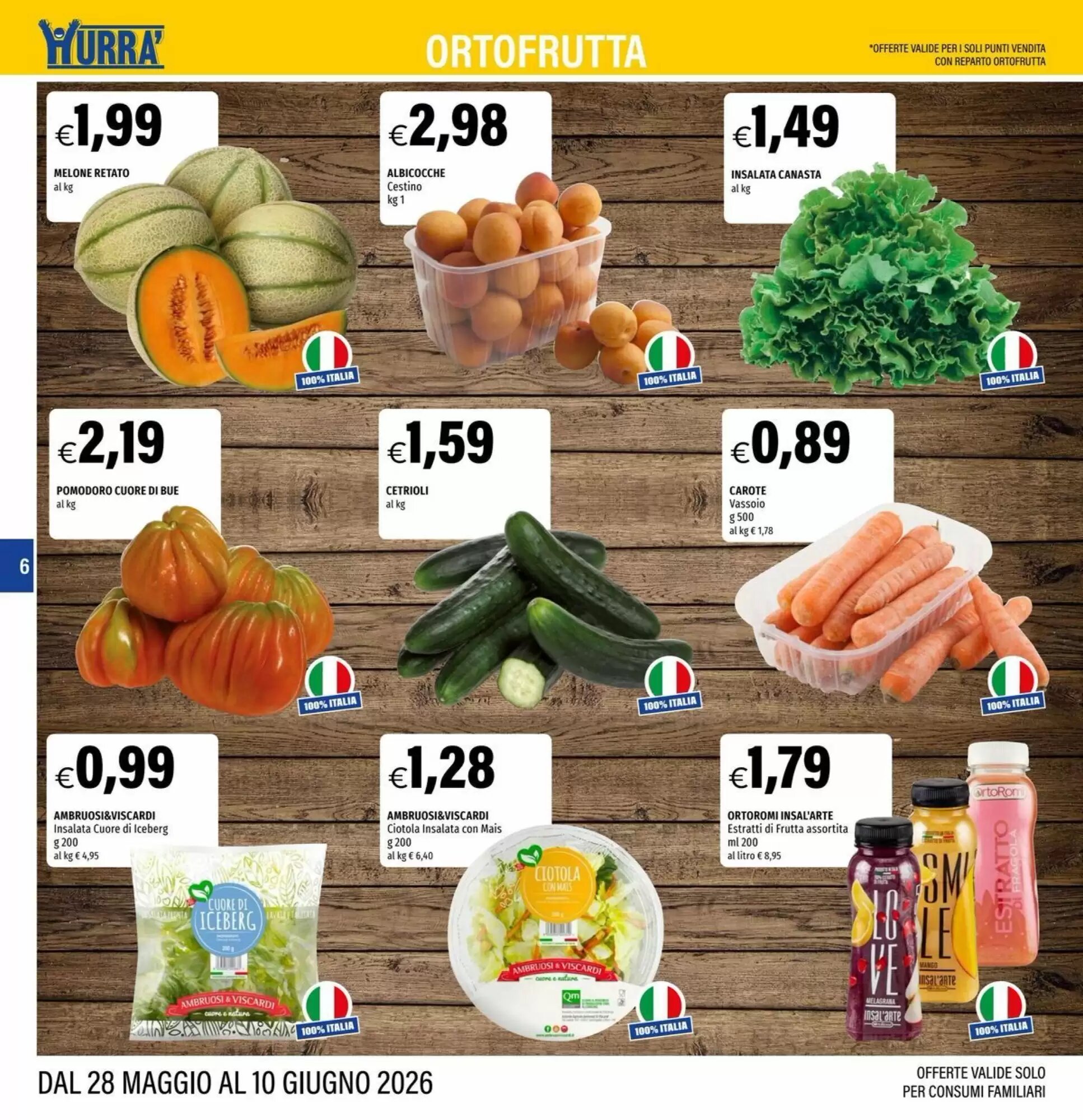 Volantino promozionale Hurrà  valide dal 28/05/2026 - Pagina 6.
