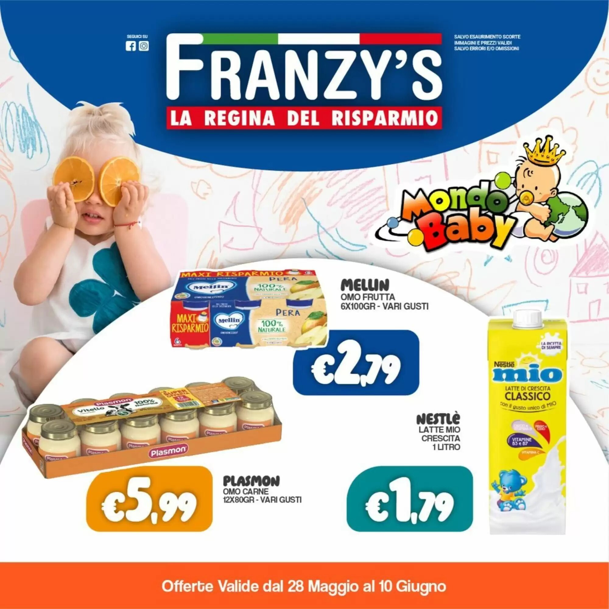 Volantino promozionale Franzy's  valide dal 28/05/2026 - Pagina 1.