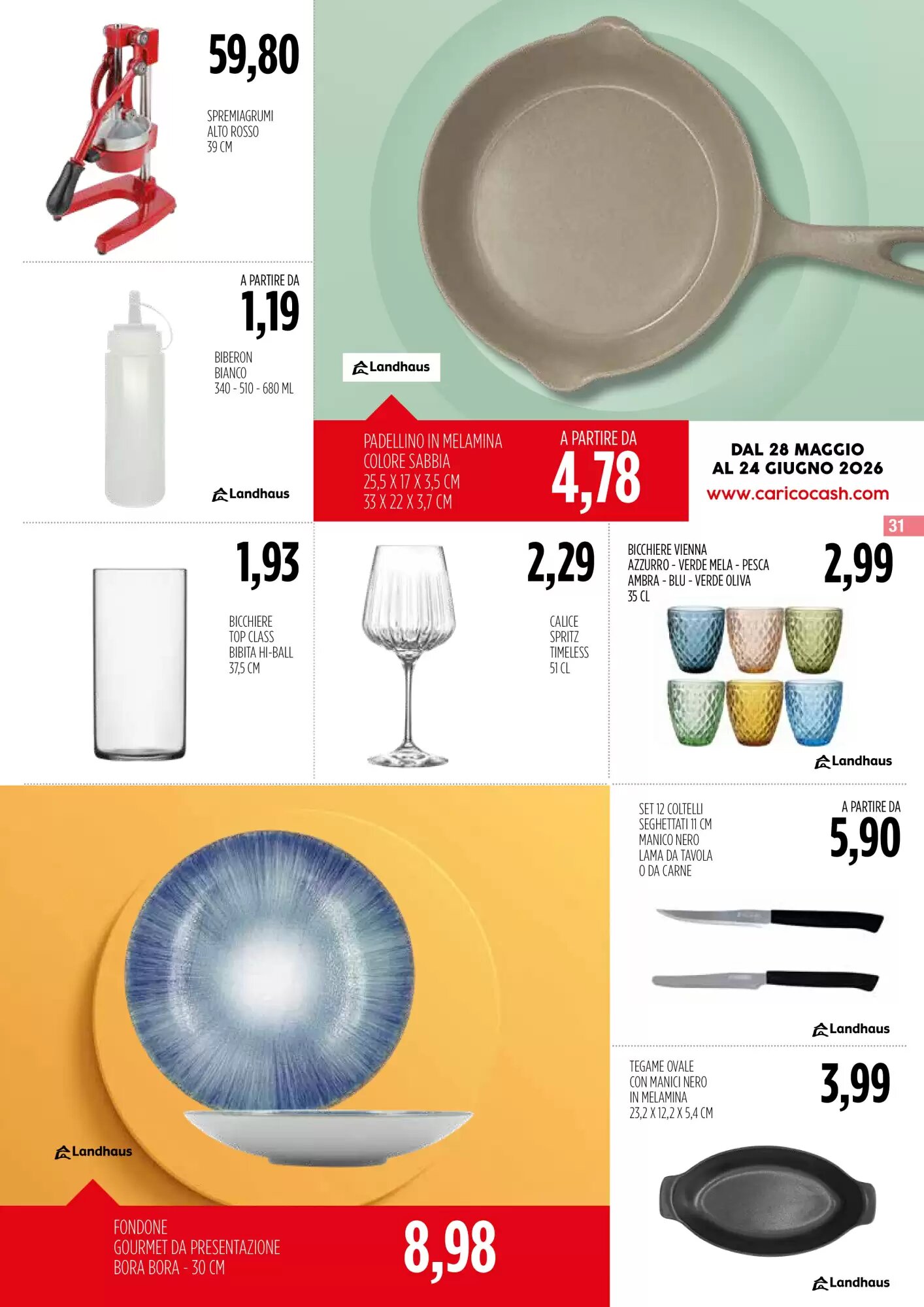 Volantino promozionale Carico Cash & Carry  valide dal 28/05/2026 - Pagina 31.