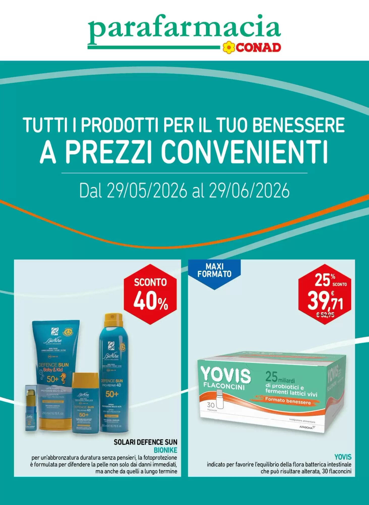 Volantino promozionale Conad  valide dal 29/05/2026 - Pagina 1.