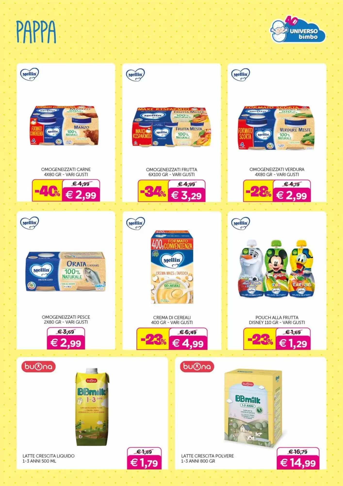Volantino promozionale Universo Bimbo  valide dal 29/05/2026 - Pagina 26.