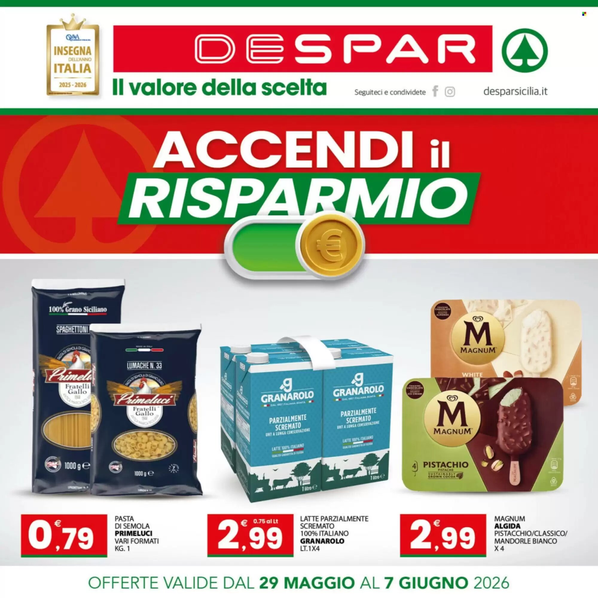 Volantino promozionale Despar Sicilia  valide dal 29/05/2026 - Pagina 1.