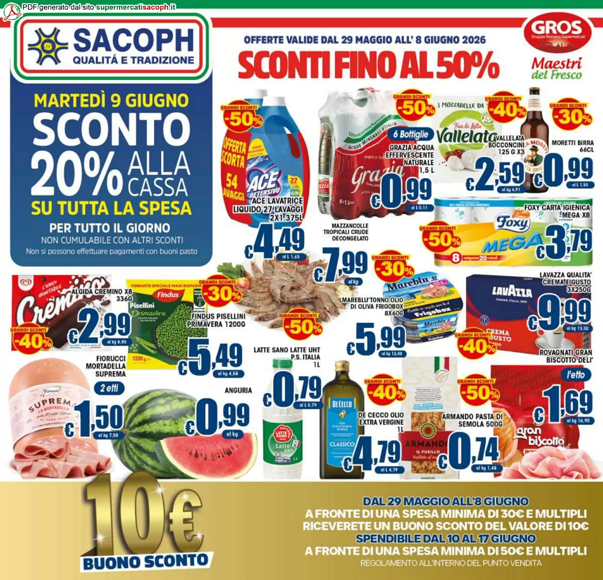 Volantino promozionale Sacoph  valide dal 29/05/2026 - Pagina 1.