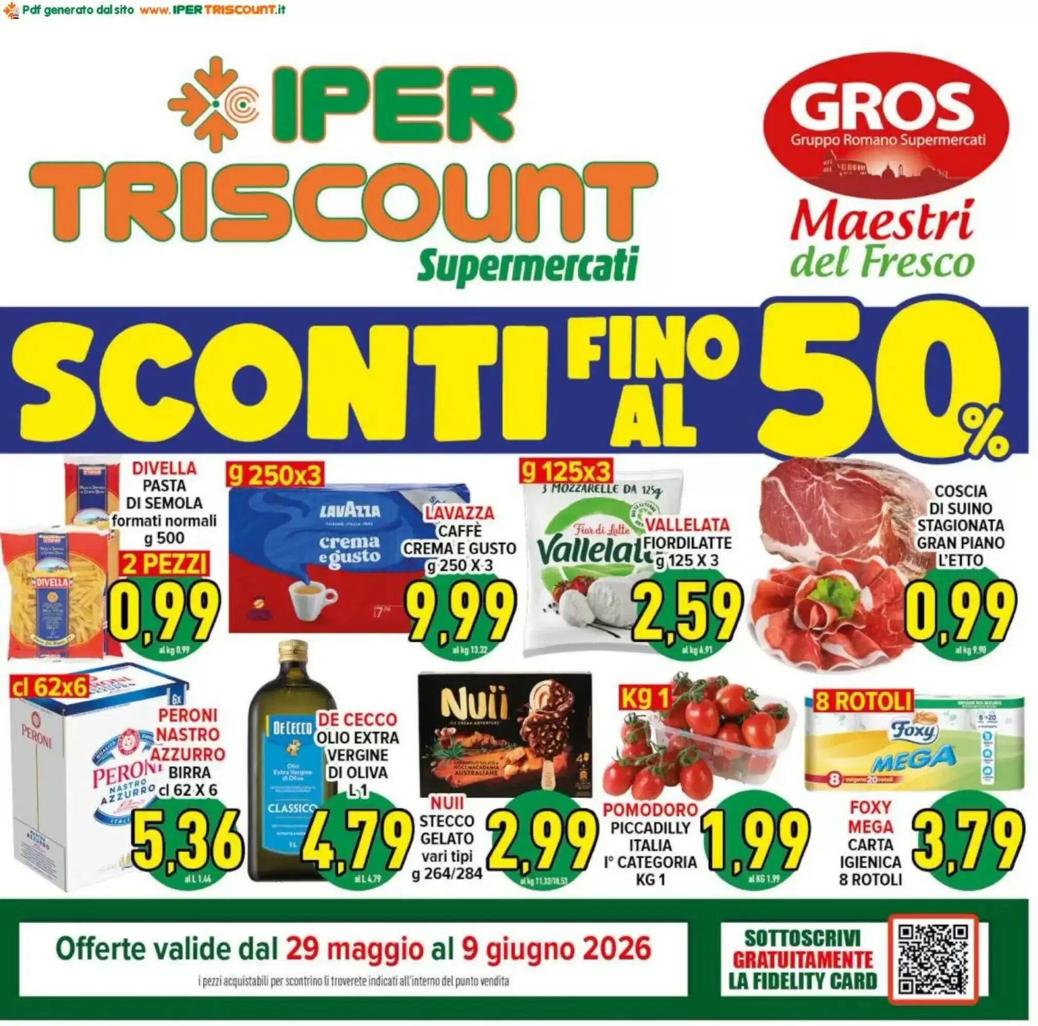 Volantino promozionale Iper Triscount  valide dal 29/05/2026 - Pagina 1.