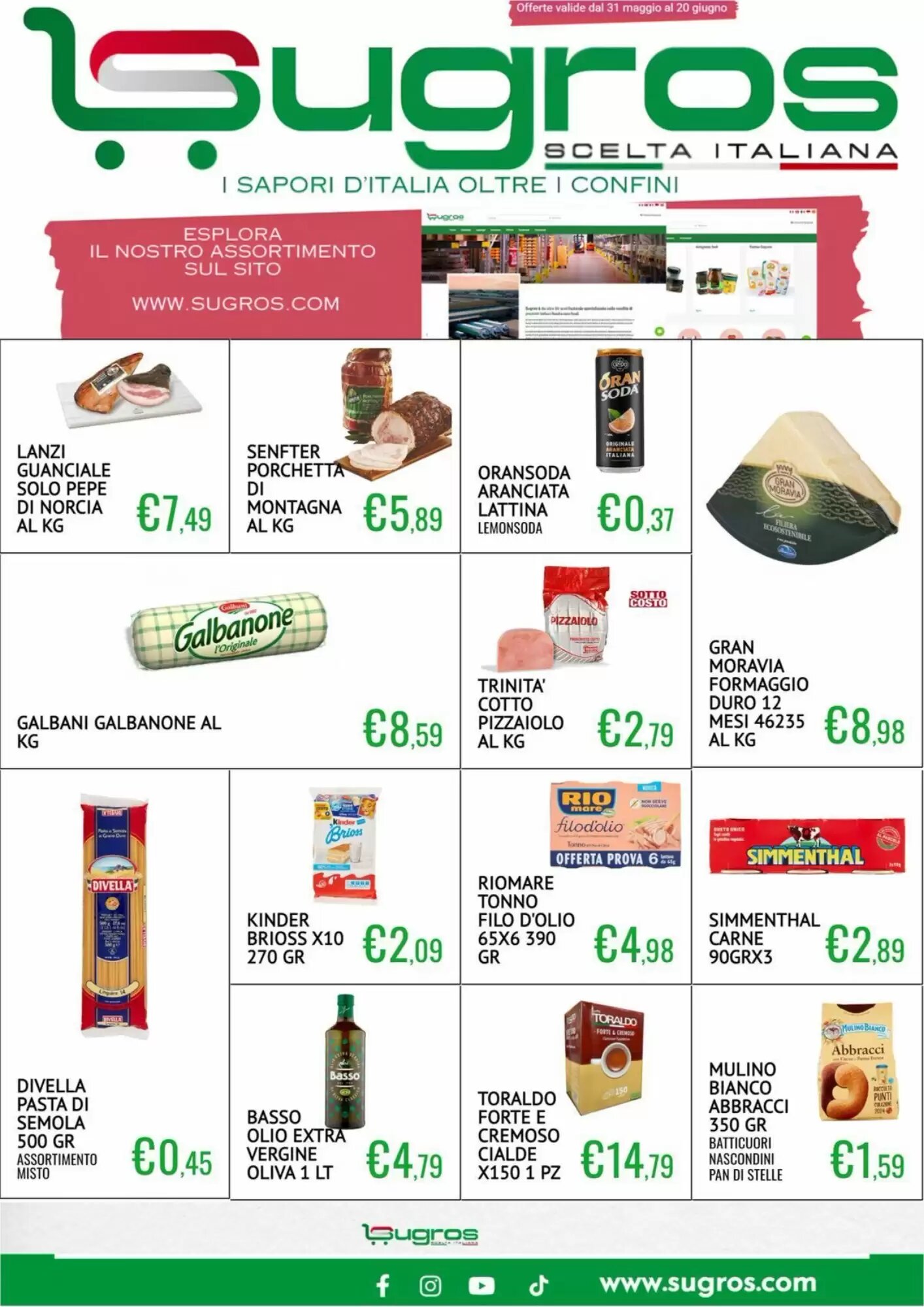 Volantino promozionale Sugros  valide dal 31/05/2026 - Pagina 1.