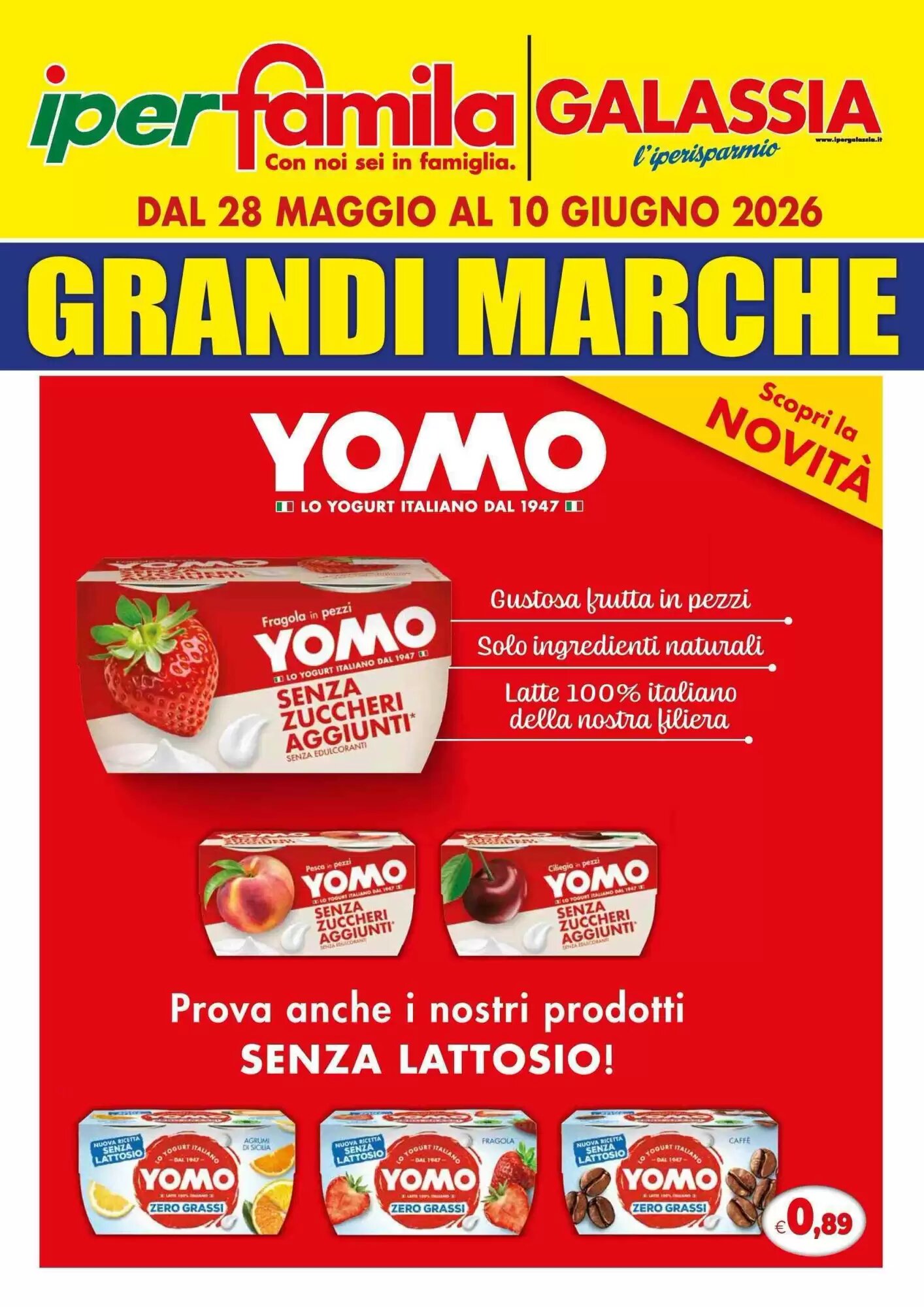 Volantino promozionale Galassia  valide dal 01/06/2026 - Pagina 1.