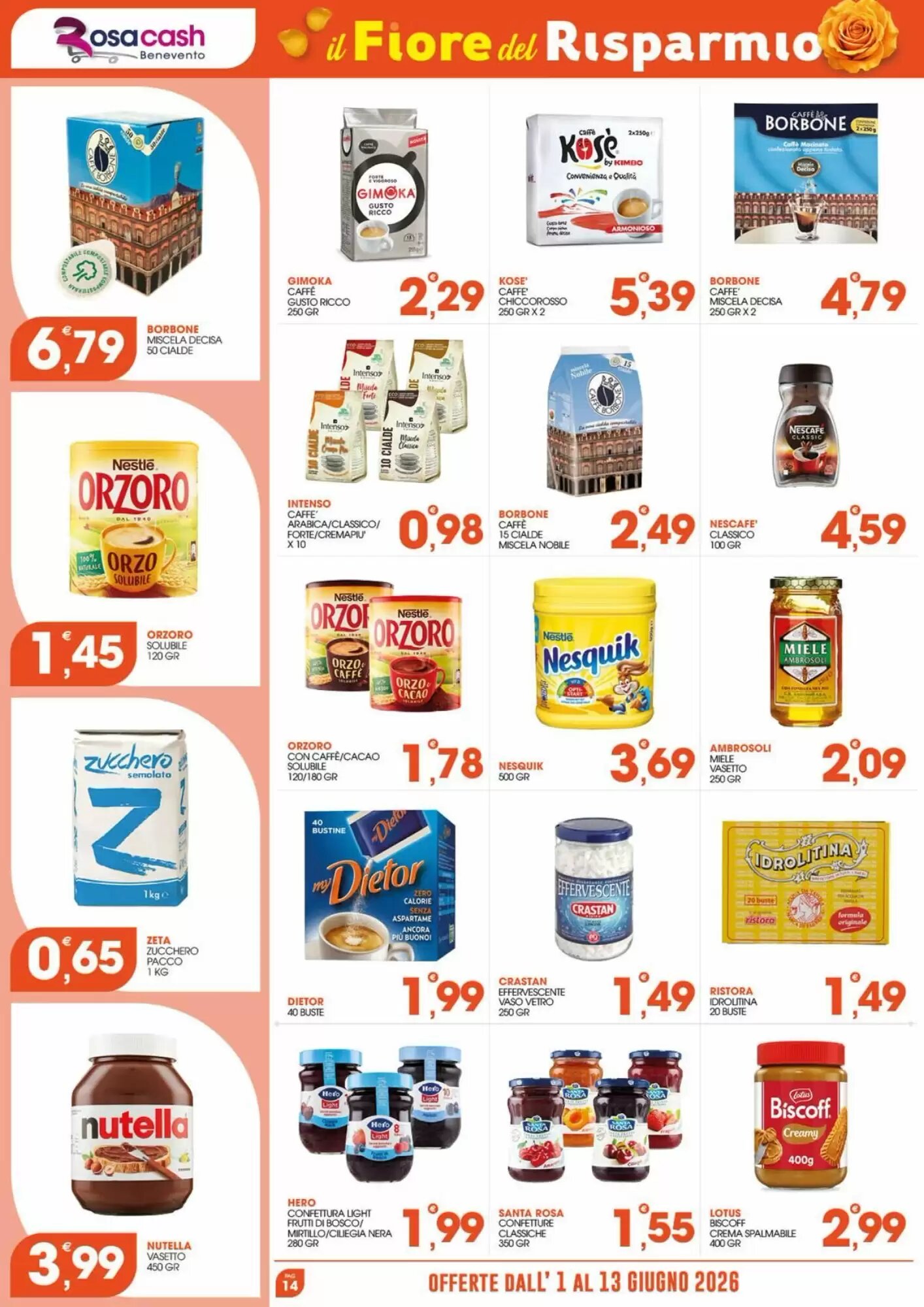 Volantino promozionale Rosa Cash  valide dal 01/06/2026 - Pagina 14.