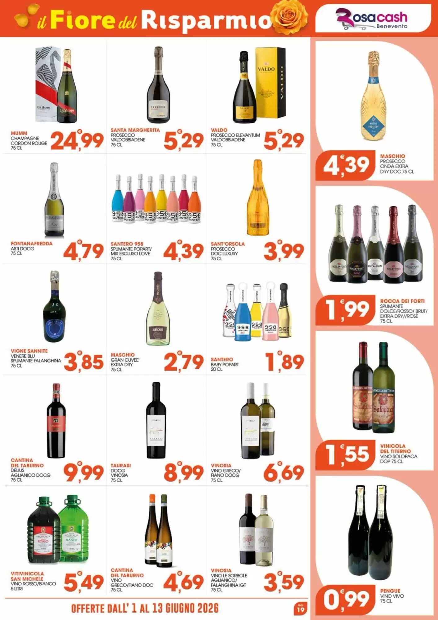 Volantino promozionale Rosa Cash  valide dal 01/06/2026 - Pagina 19.