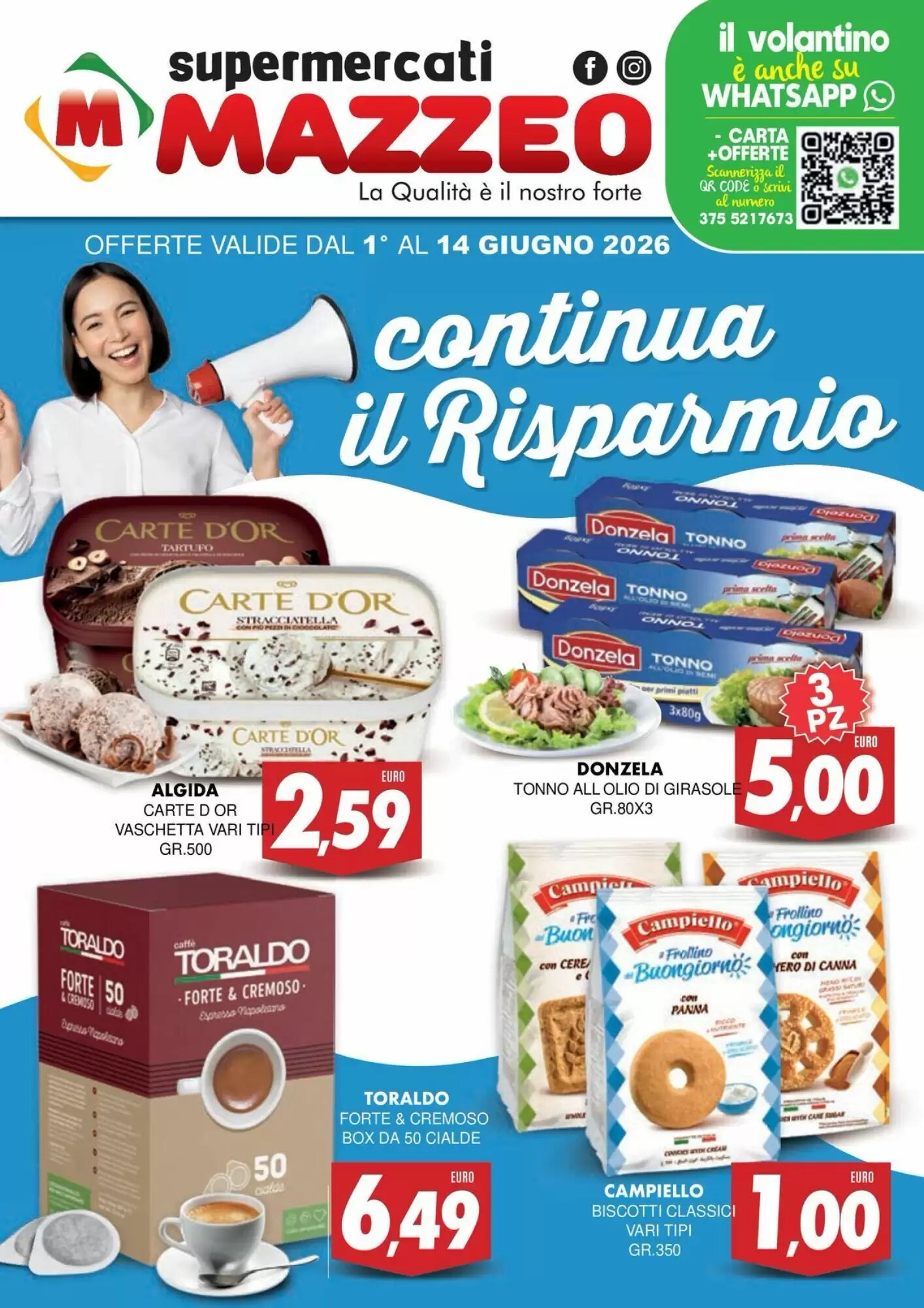 Volantino promozionale Mazzeo Supermercati  valide dal 01/06/2026 - Pagina 1.