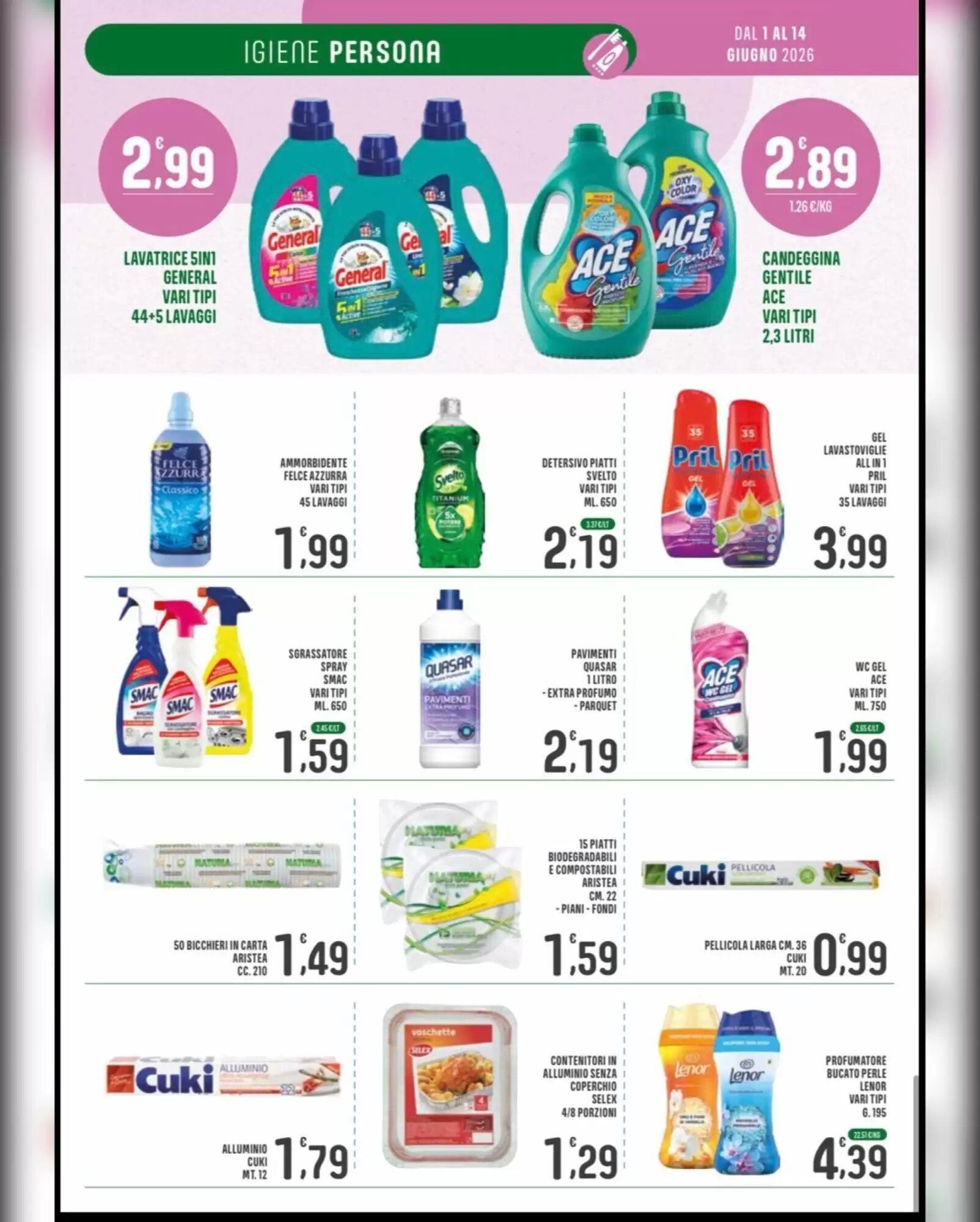 Volantino promozionale La Mimosa Supermercati  valide dal 01/06/2026 - Pagina 14.