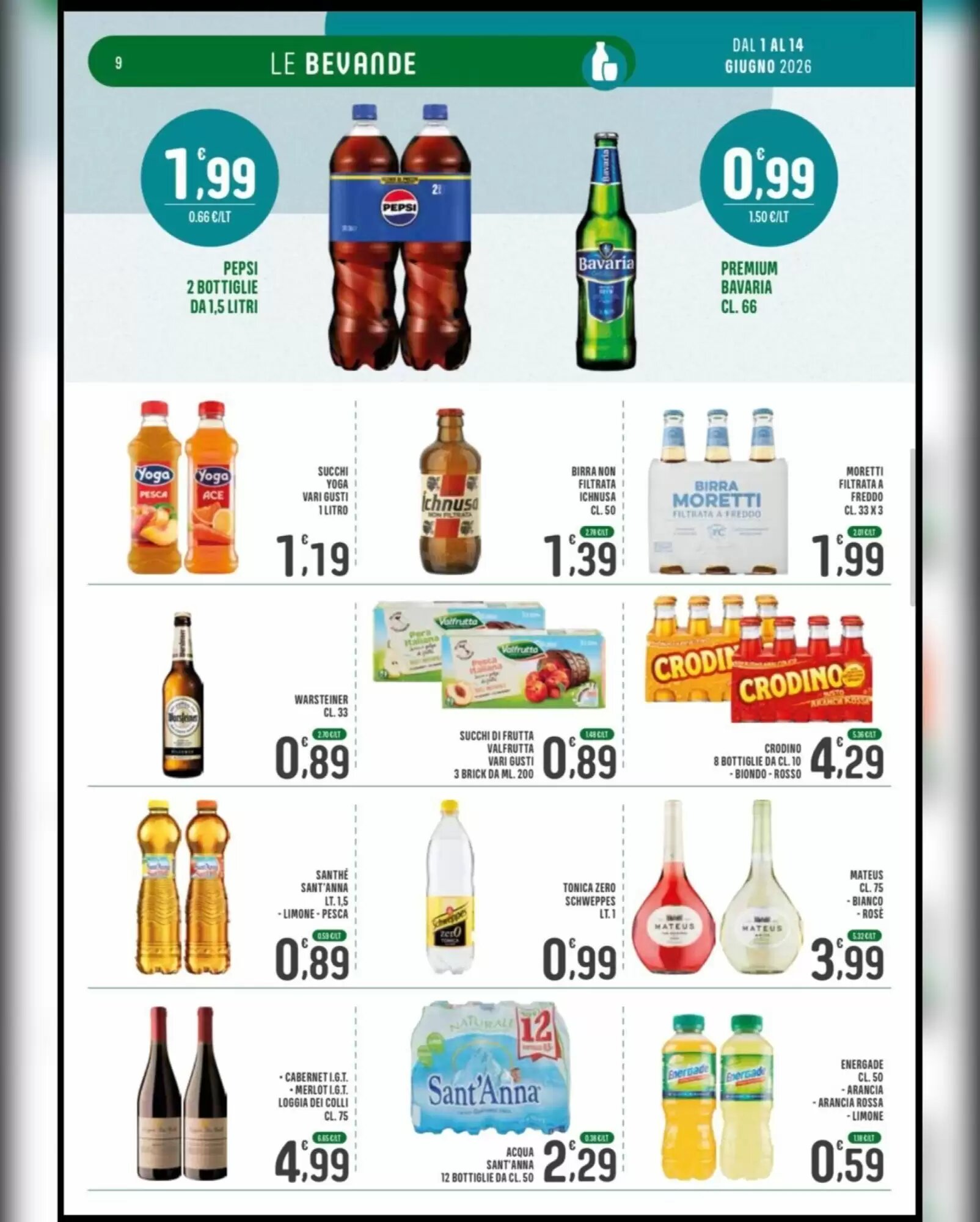 Volantino promozionale La Mimosa Supermercati  valide dal 01/06/2026 - Pagina 9.