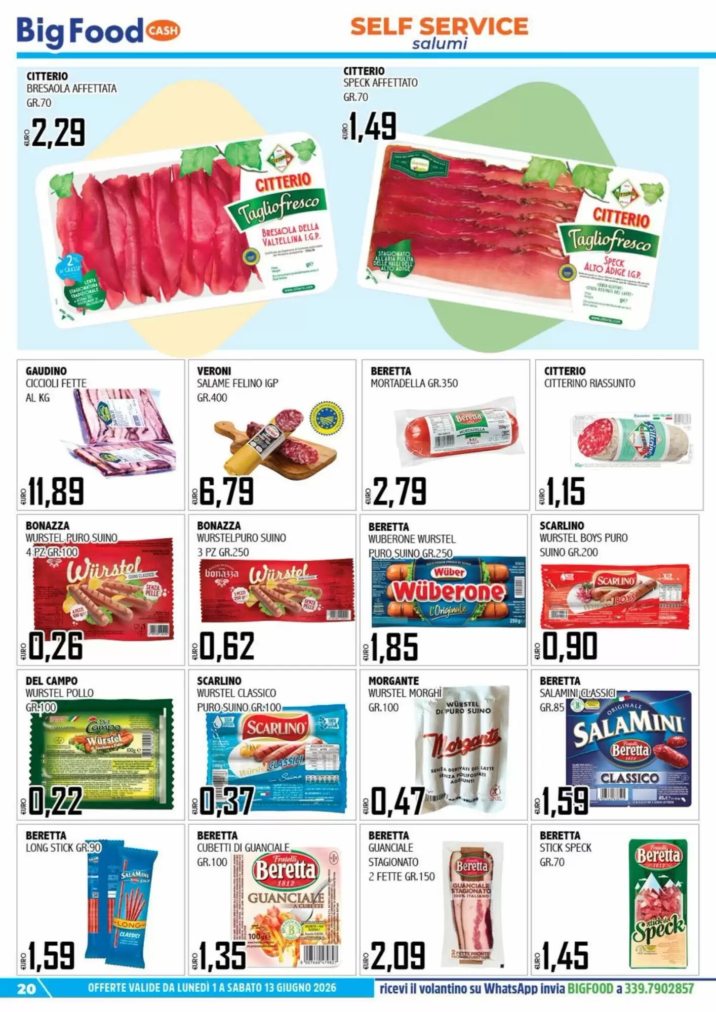 Volantino promozionale Big Food  valide dal 01/06/2026 - Pagina 20.