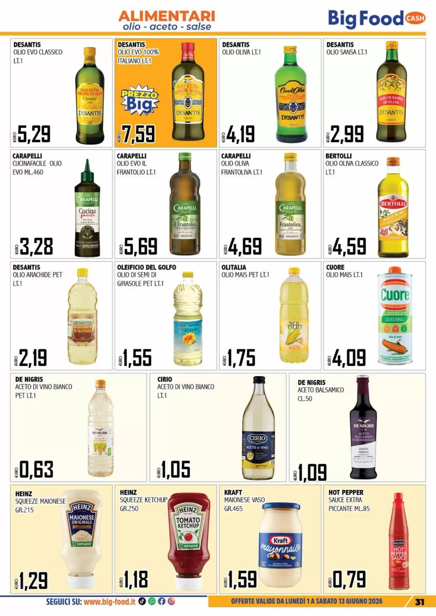 Volantino promozionale Big Food  valide dal 01/06/2026 - Pagina 31.