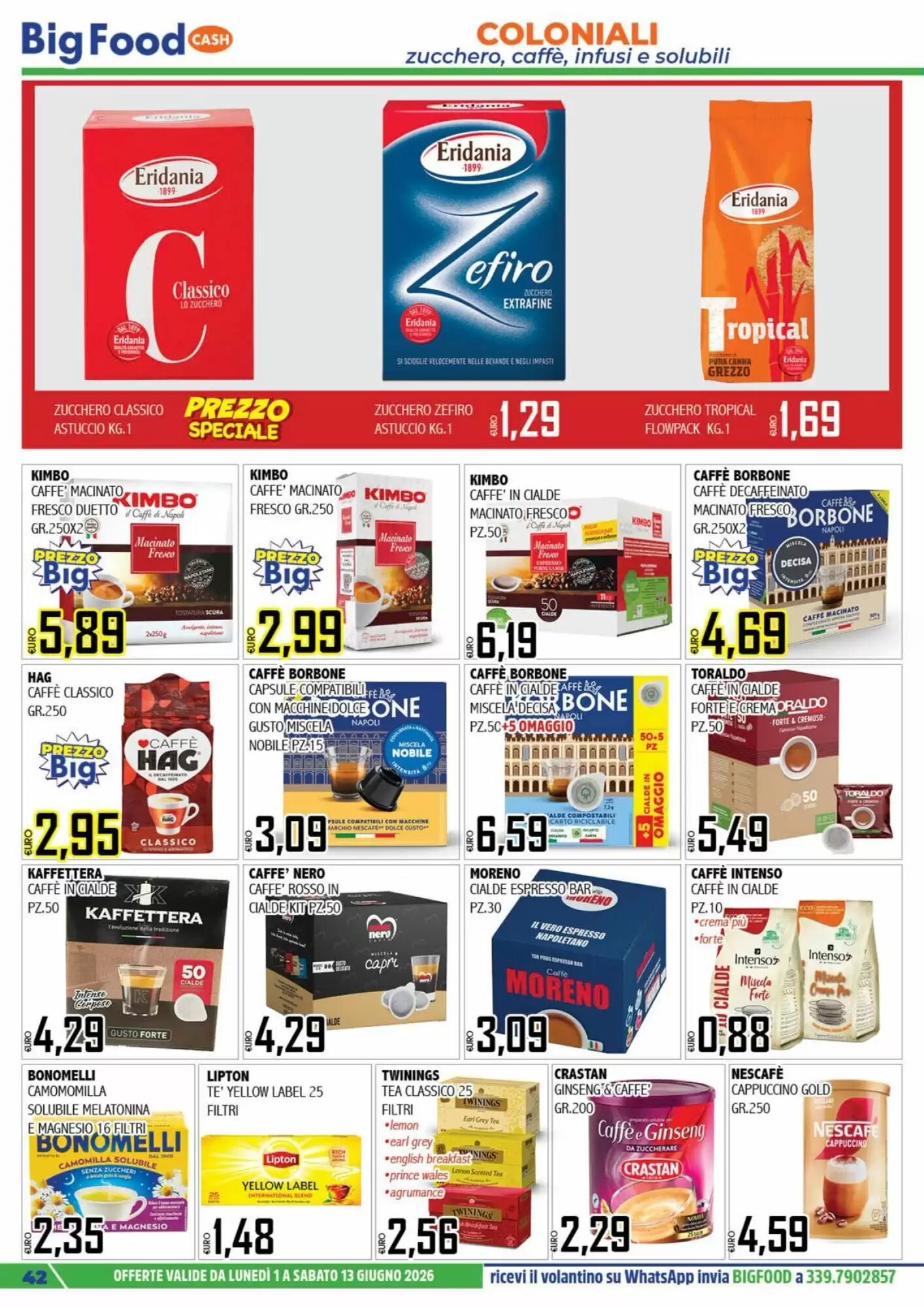 Volantino promozionale Big Food  valide dal 01/06/2026 - Pagina 42.