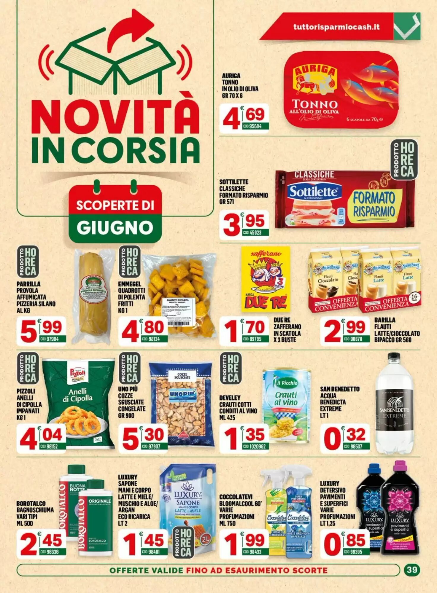Volantino promozionale Tutto Risparmio Cash&Carry  valide dal 01/06/2026 - Pagina 39.