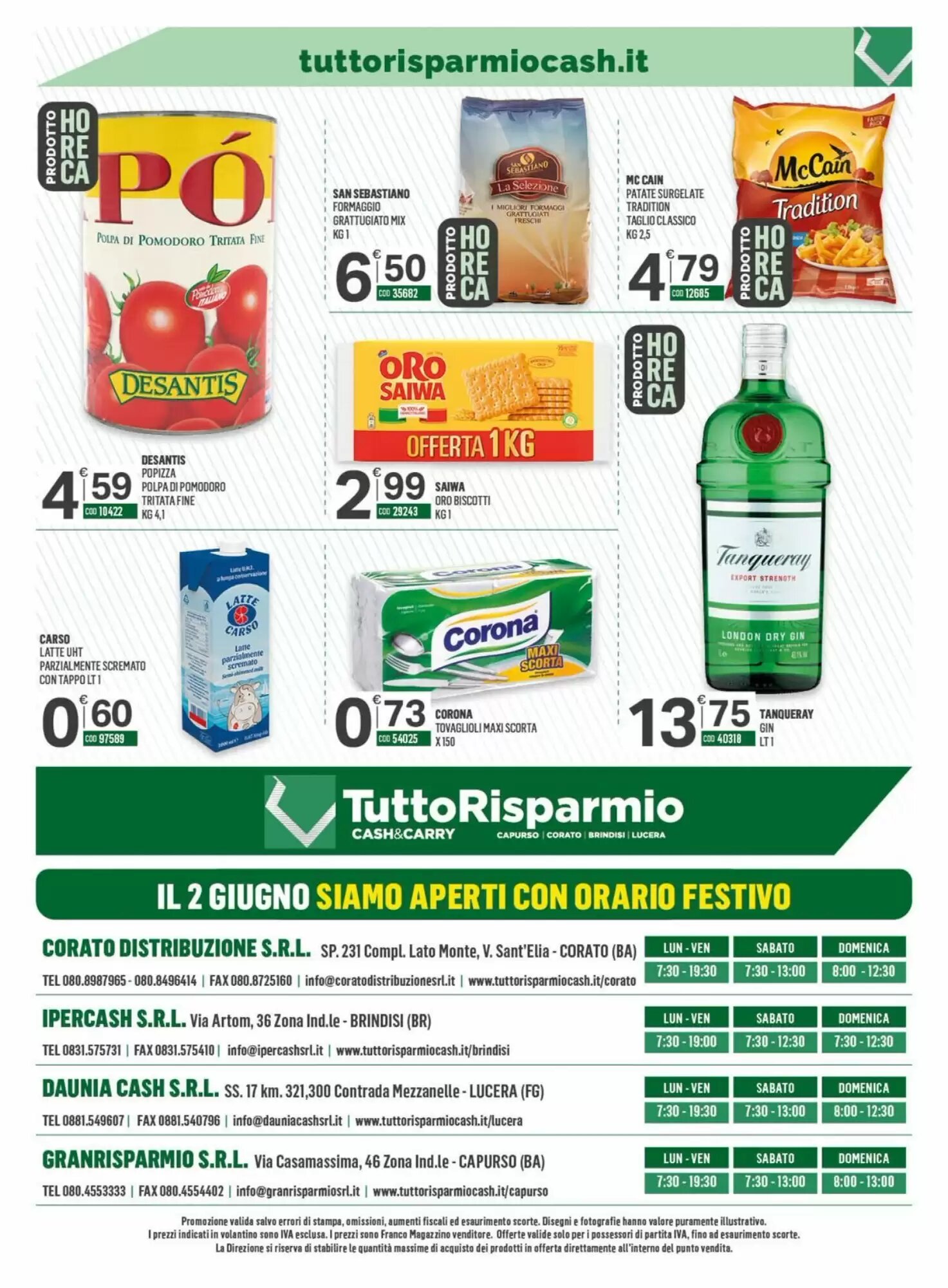 Volantino promozionale Tutto Risparmio Cash&Carry  valide dal 01/06/2026 - Pagina 40.