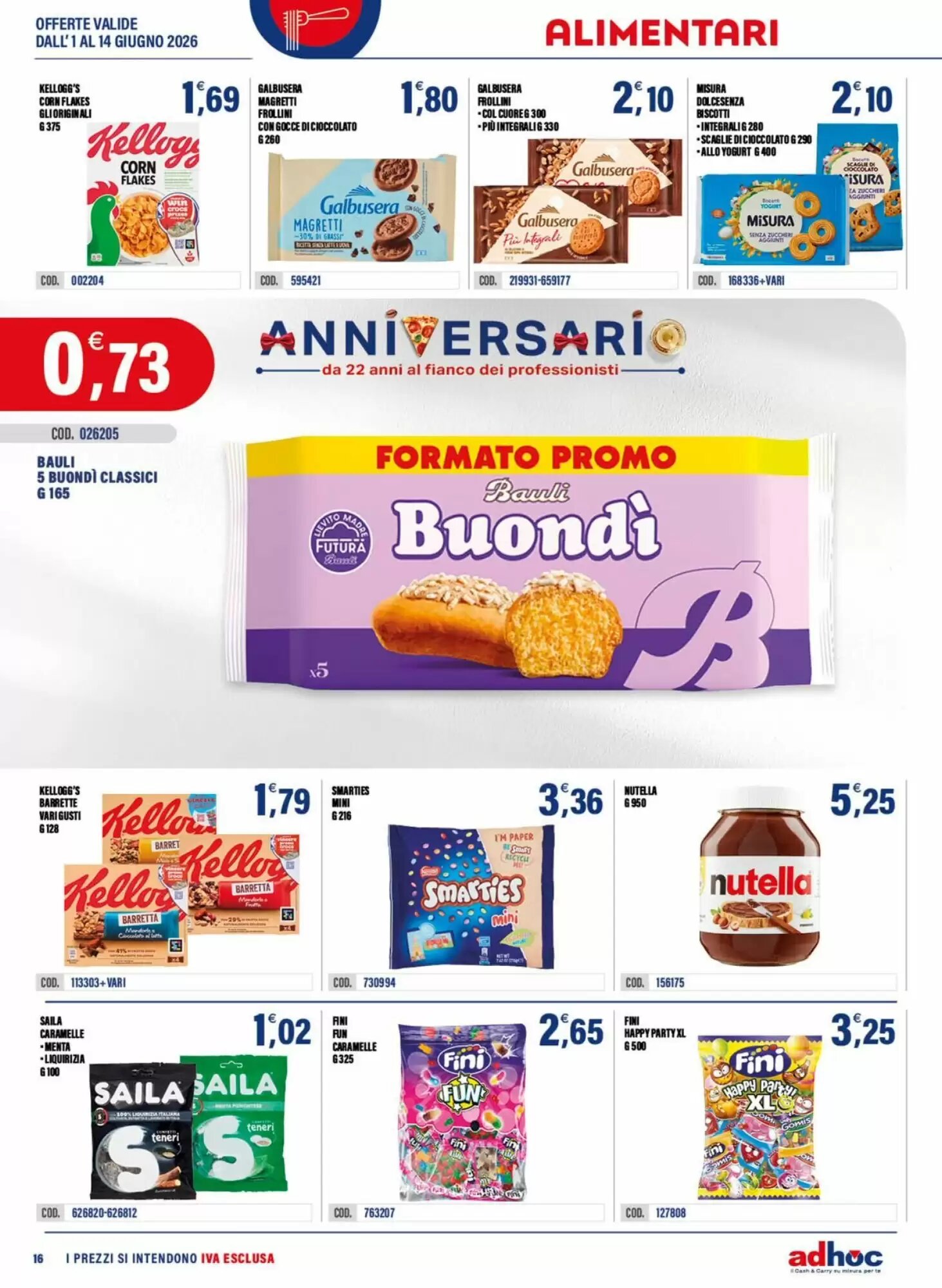 Volantino promozionale Adhoc  valide dal 01/06/2026 - Pagina 16.