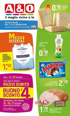 Volantino promozionale A&o  valide dal 01/06/2026