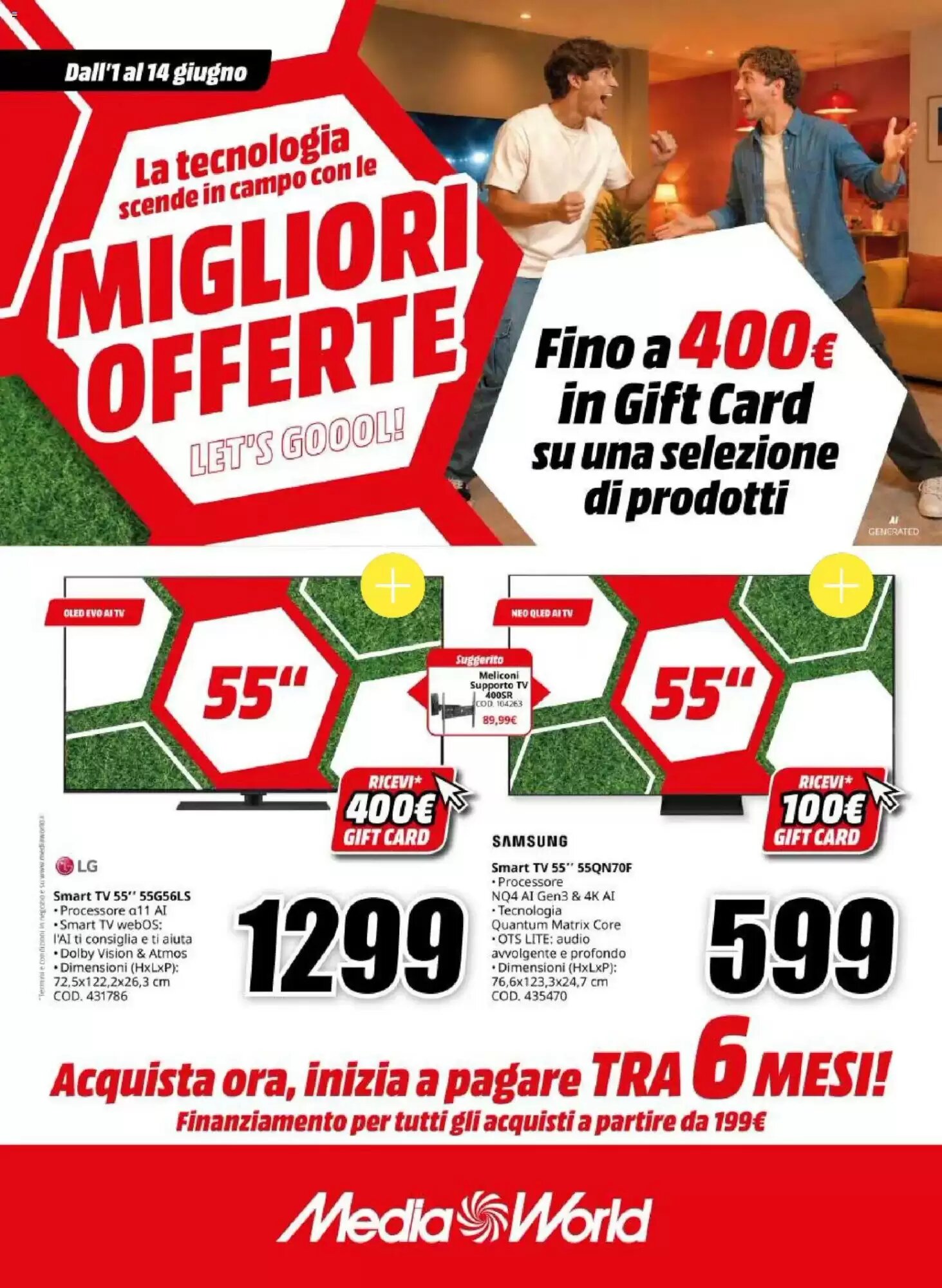 Volantino promozionale MediaWorld  valide dal 01/06/2026 - Pagina 1.