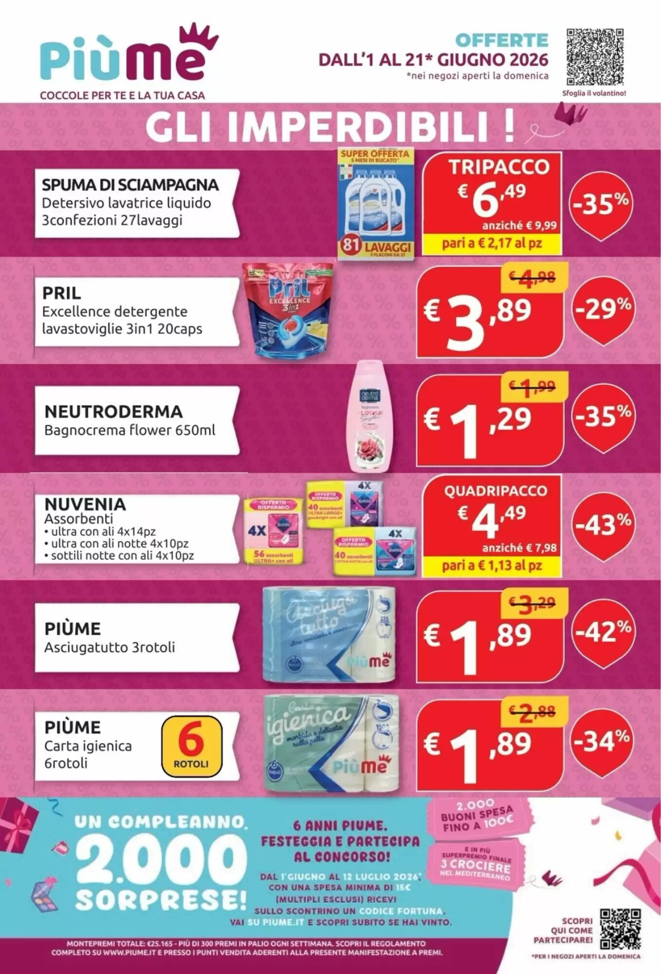 Volantino promozionale PiùMe  valide dal 01/06/2026 - Pagina 1.