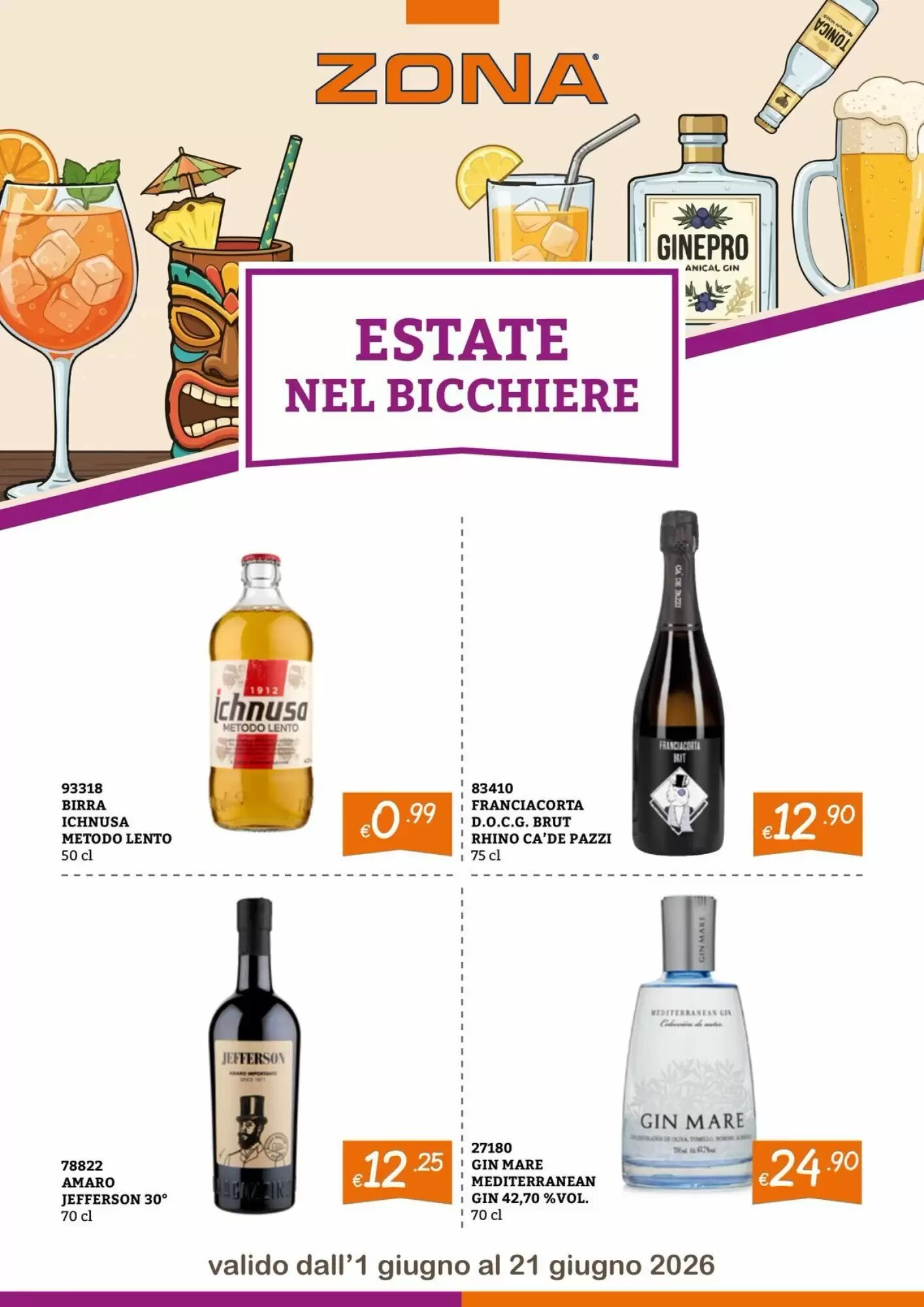 Volantino promozionale Zona  valide dal 01/06/2026 - Pagina 1.