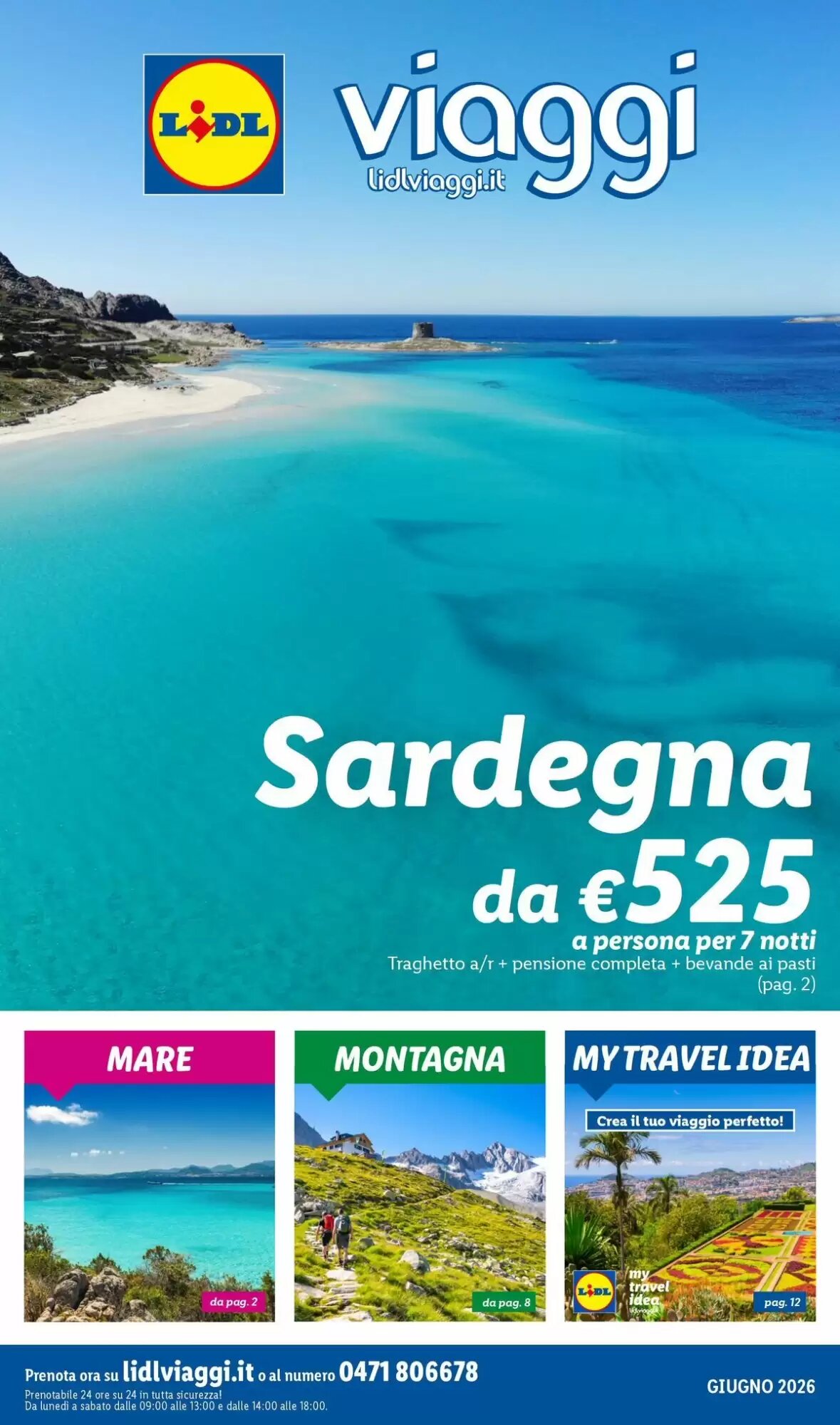 Volantino promozionale Lidl Viaggi  valide dal 01/06/2026 - Pagina 1.