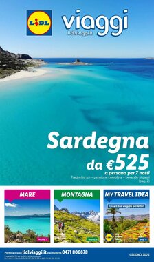 Volantino promozionale Lidl Viaggi valide dal 01/06/2026