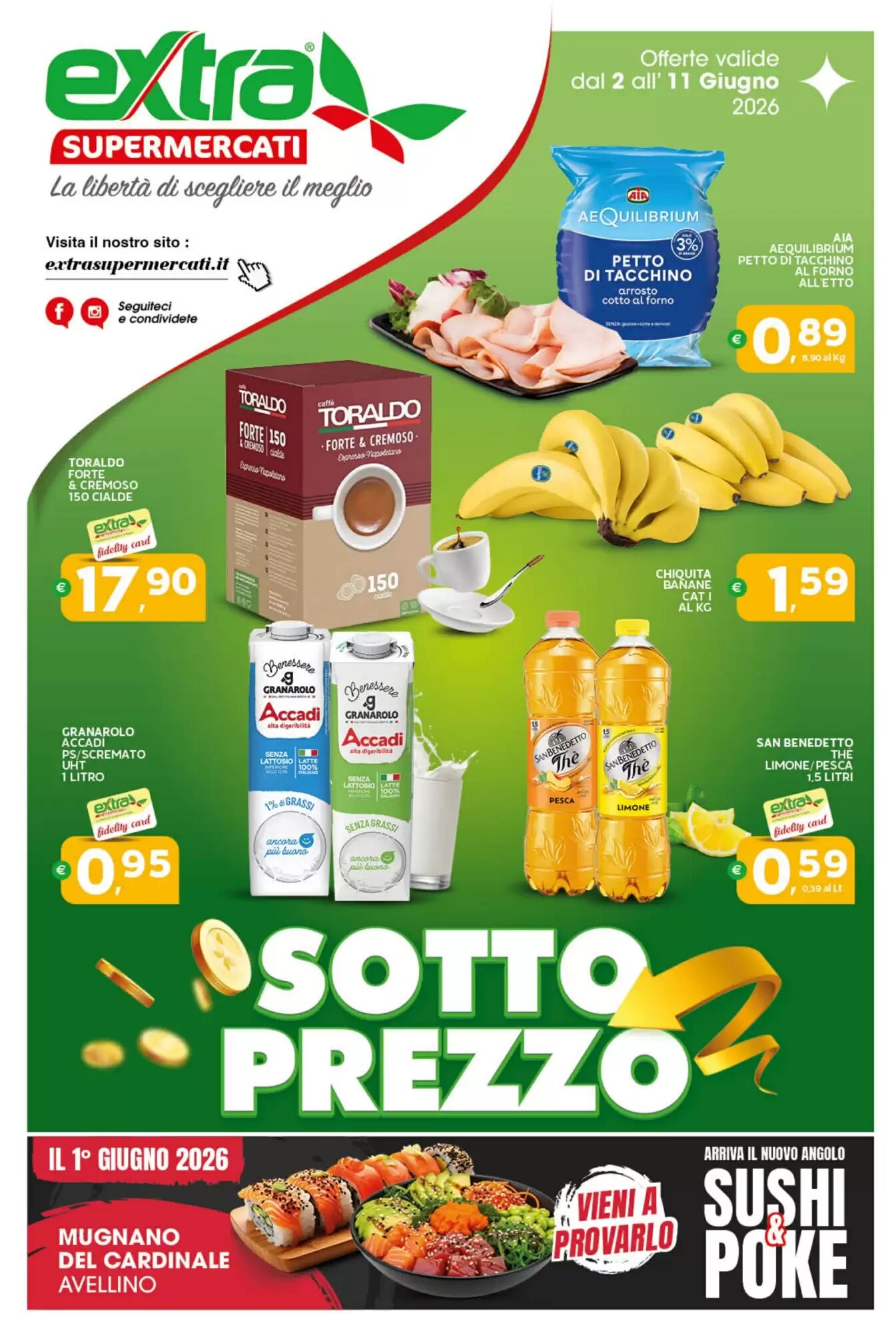 Volantino promozionale Extra Supermercati  valide dal 02/06/2026 - Pagina 1.