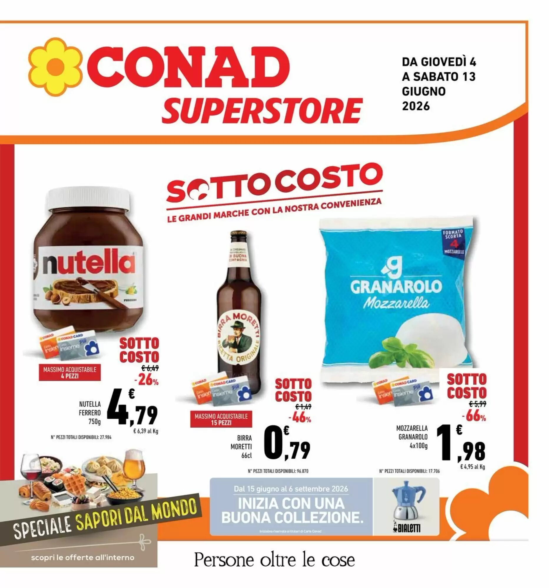 Volantino promozionale Conad Superstore  valide dal 04/06/2026 - Pagina 1.