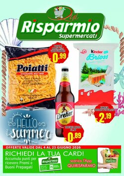 Volantino promozionale Risparmio Supermercati valide dal 04/06/2026