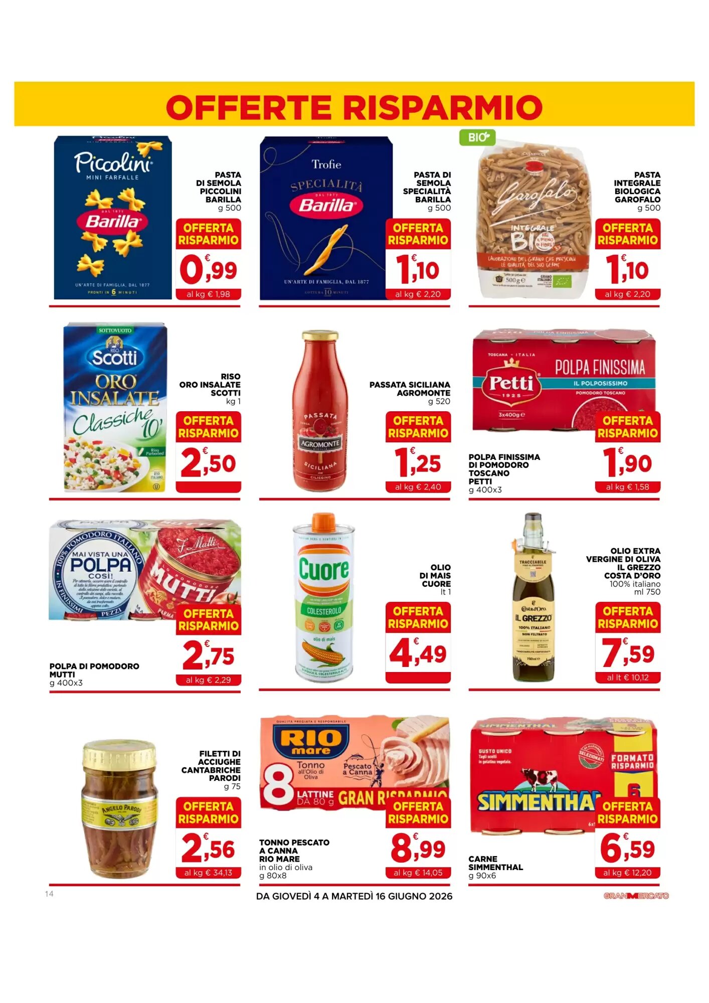 Volantino promozionale Gran mercato  valide dal 04/06/2026 - Pagina 14.
