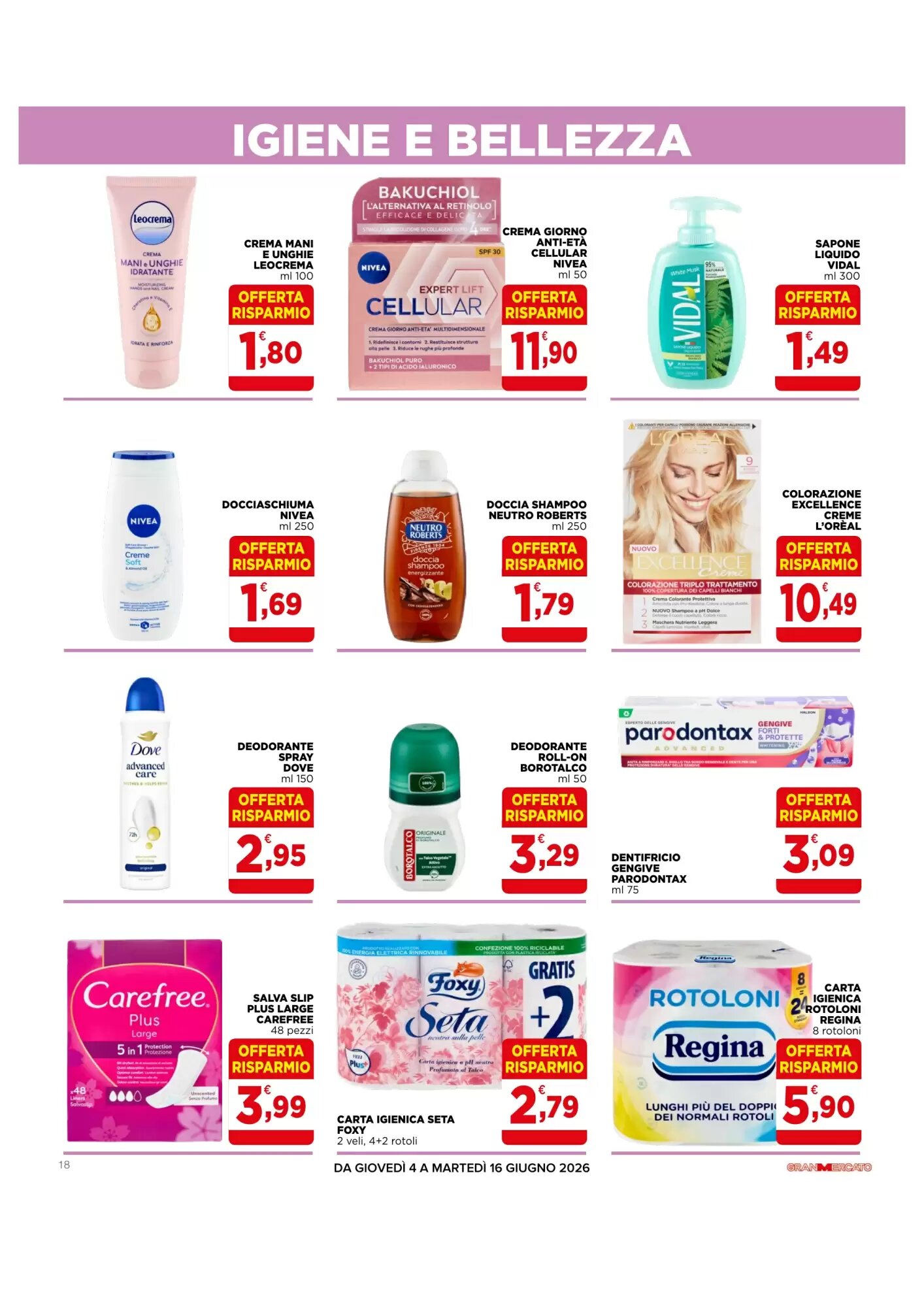 Volantino promozionale Gran mercato  valide dal 04/06/2026 - Pagina 18.