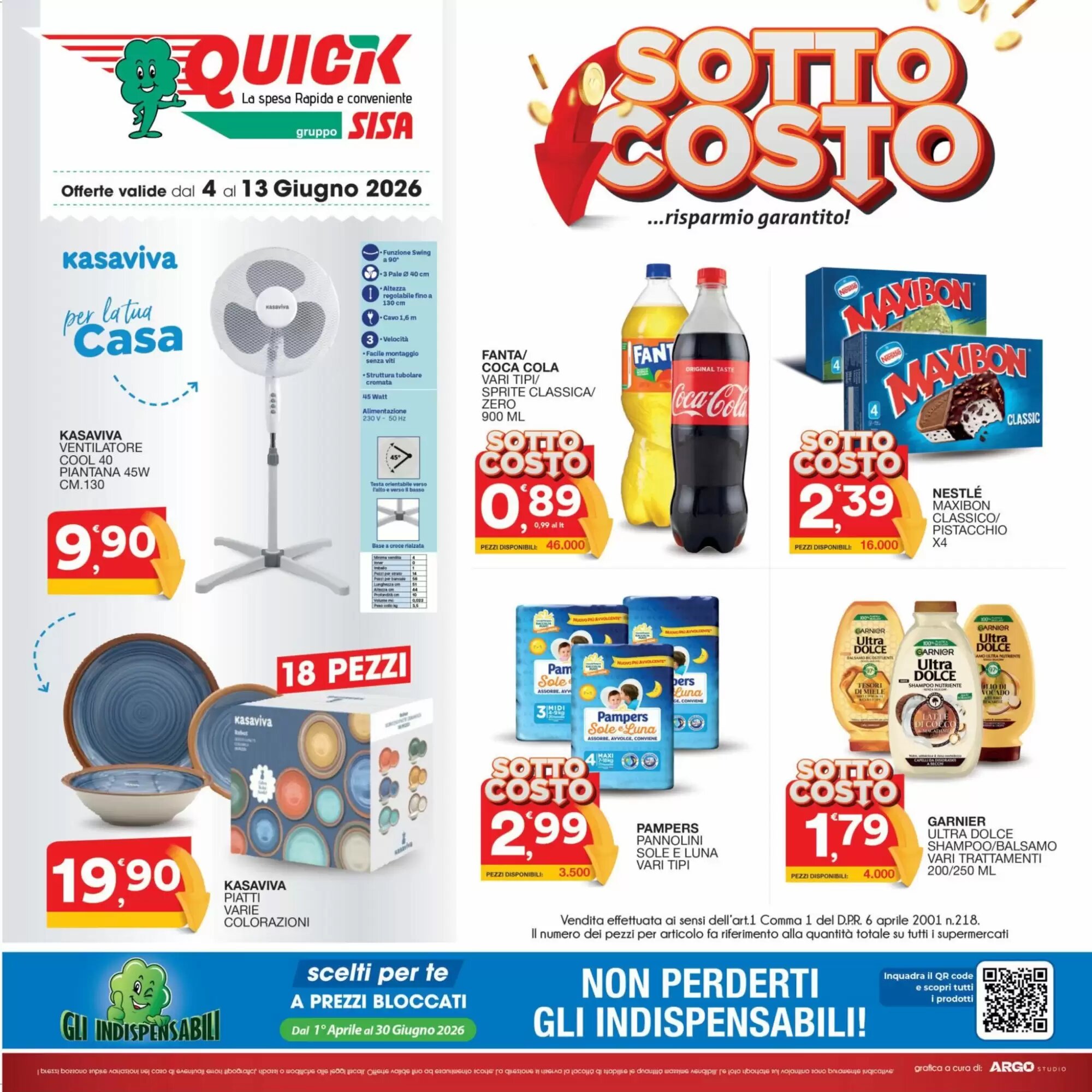 Volantino promozionale Quick Sisa  valide dal 04/06/2026 - Pagina 12.