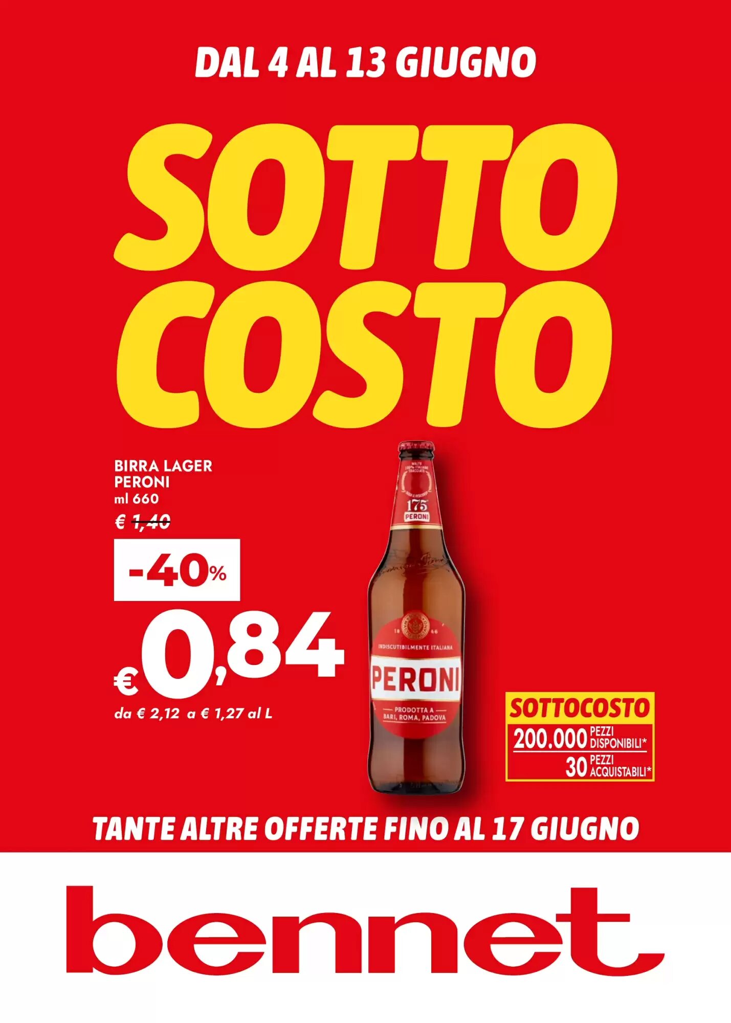 Volantino promozionale Bennet  valide dal 04/06/2026 - Pagina 1.