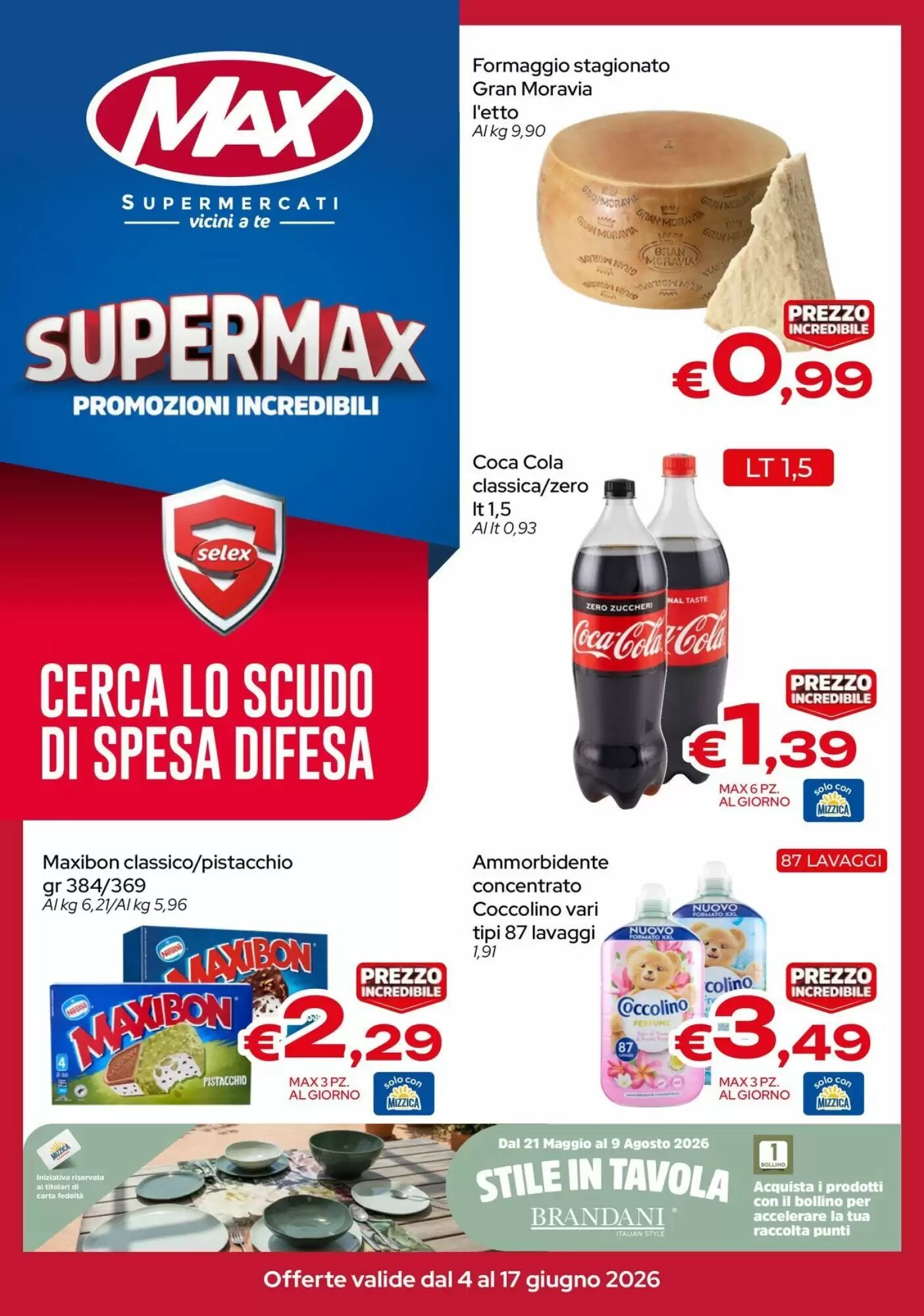 Volantino promozionale MAX Supermercati  valide dal 04/06/2026 - Pagina 1.