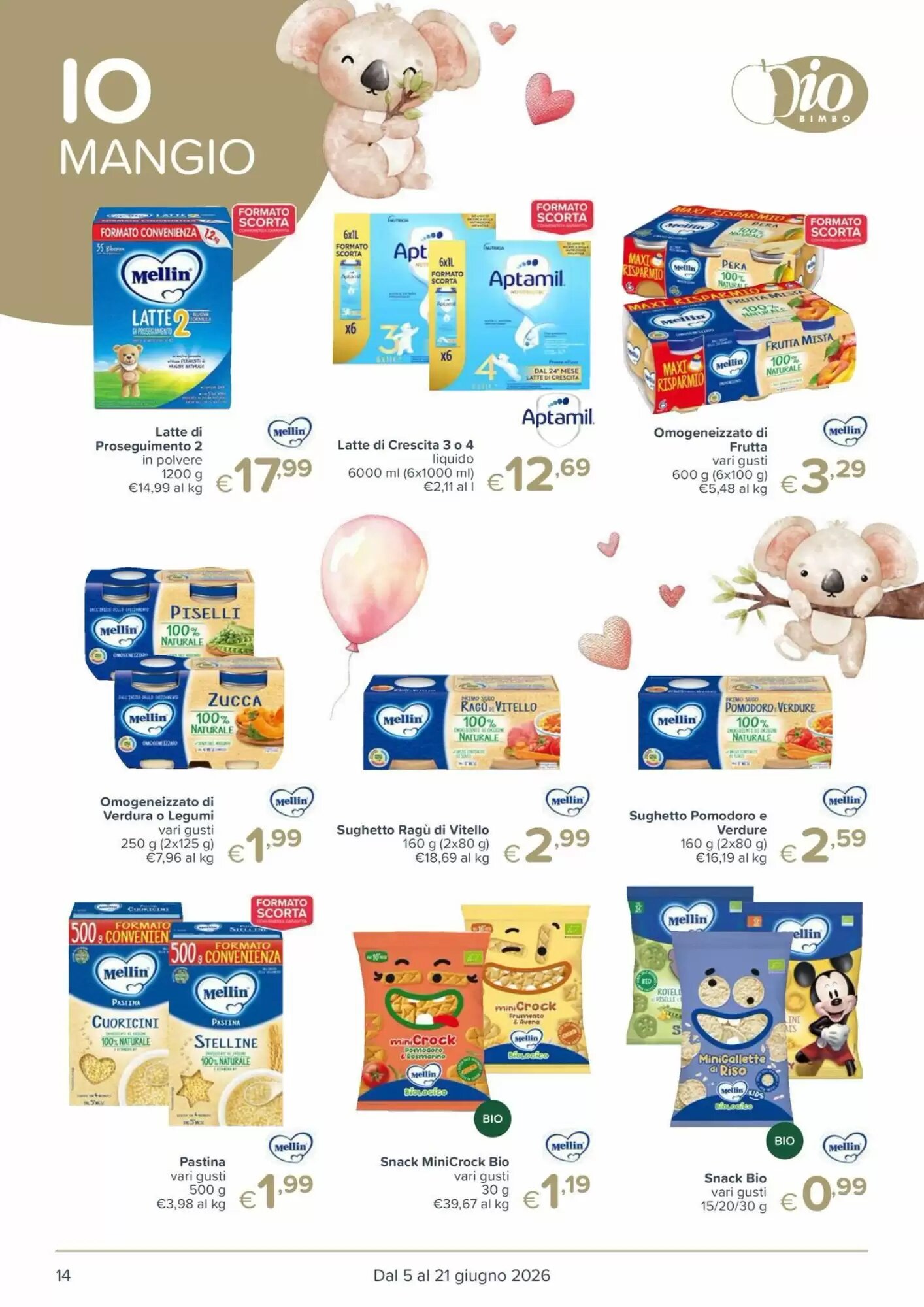 Volantino promozionale Io Bimbo  valide dal 05/06/2026 - Pagina 14.