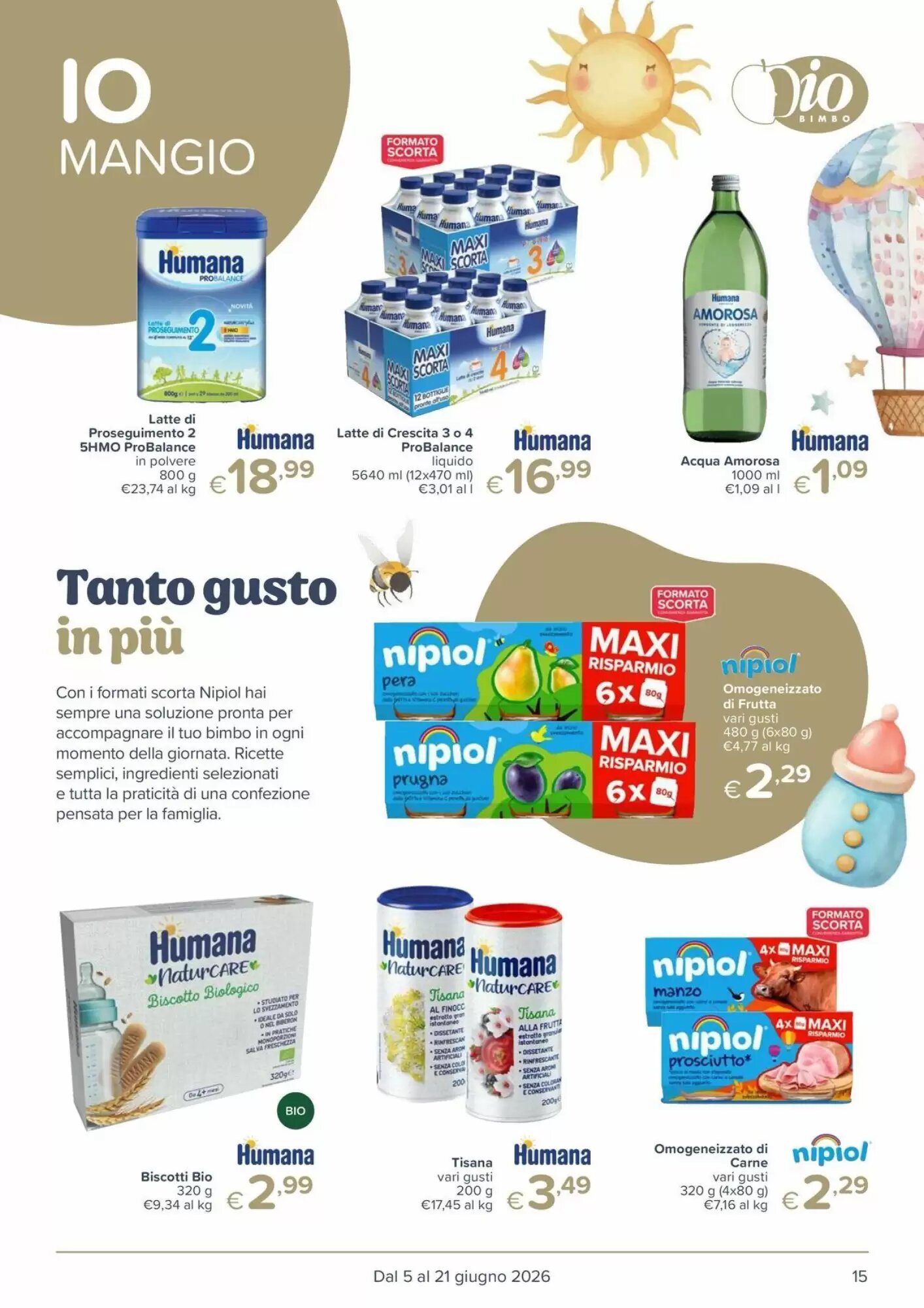 Volantino promozionale Io Bimbo  valide dal 05/06/2026 - Pagina 15.